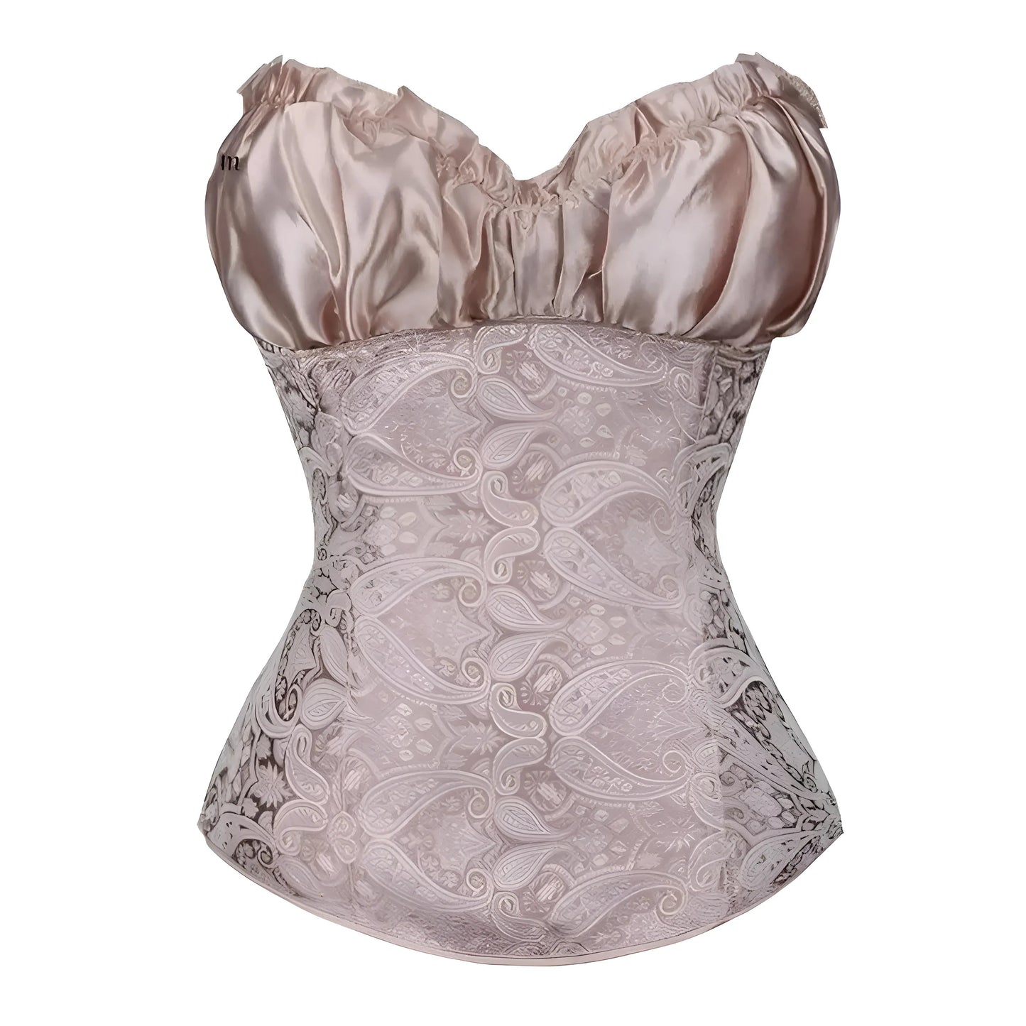 Beige Corset féminin avec haut décoratif
