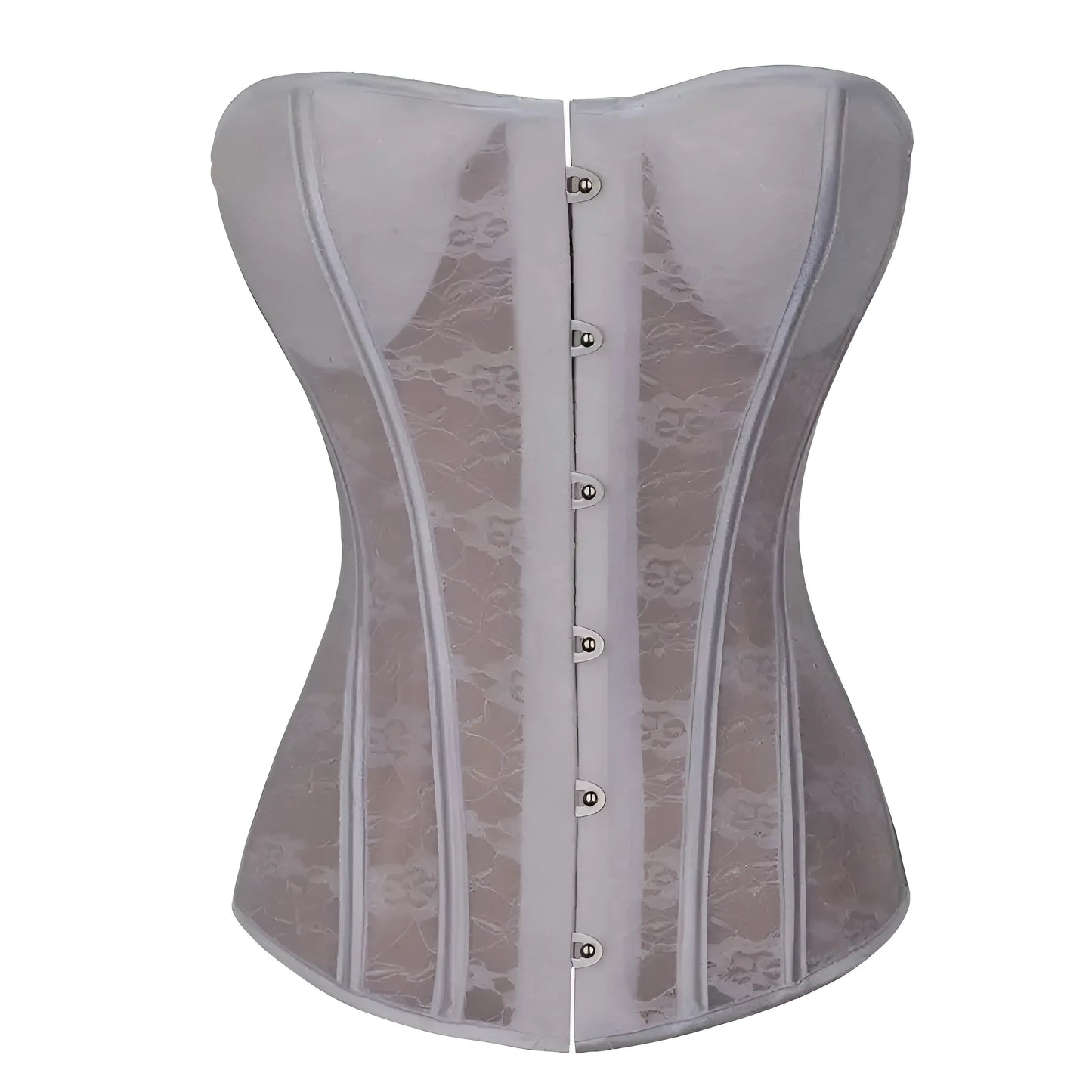 Beige Corset sans bretelles en dentelle pour femmes