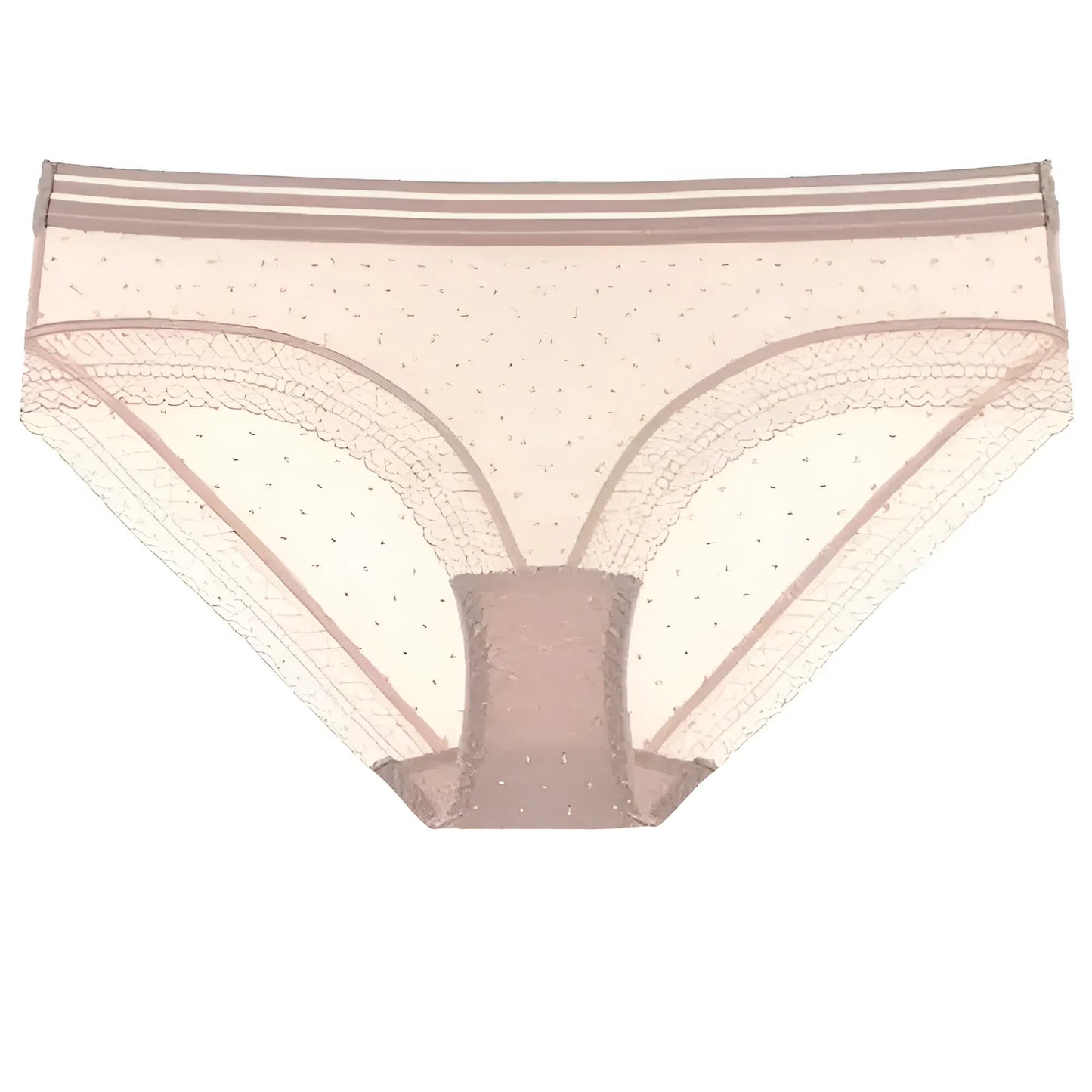 Beige Culotte en dentelle à pois