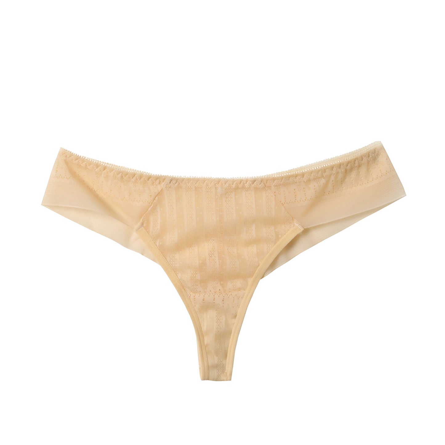Beige Culottes brésiliennes avec détail en maille transparente