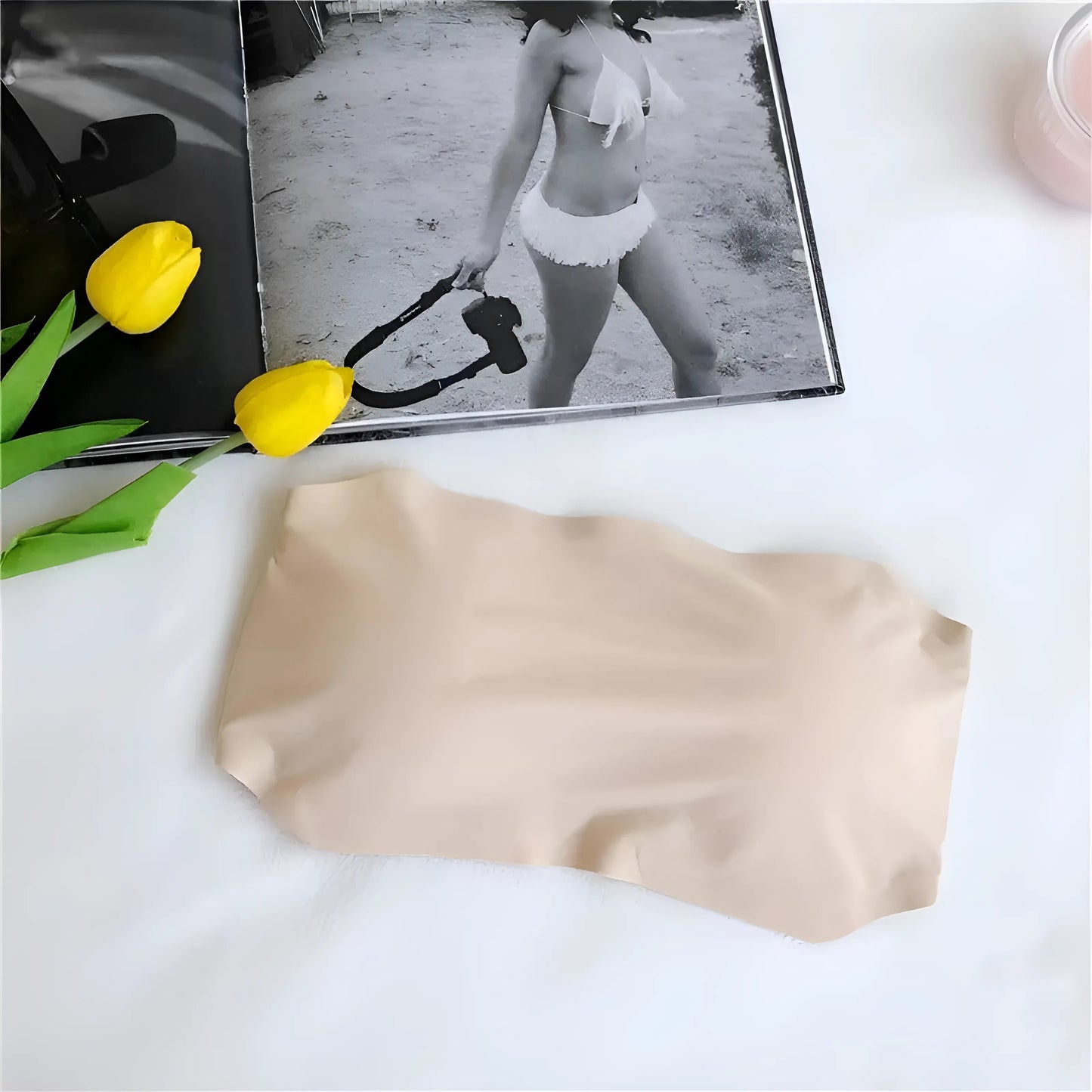 Beige Soutien-gorge bandeau ajustable universel