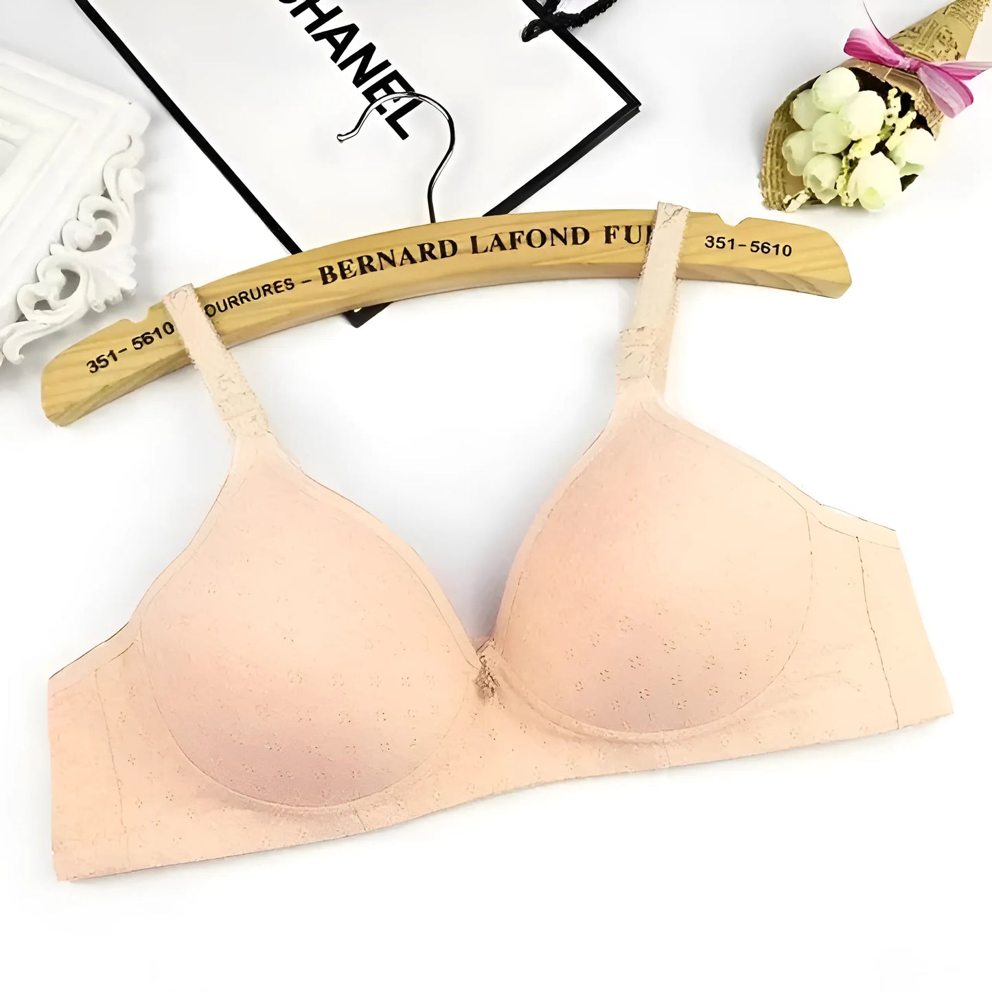 Beige Soutien-gorge push-up classique