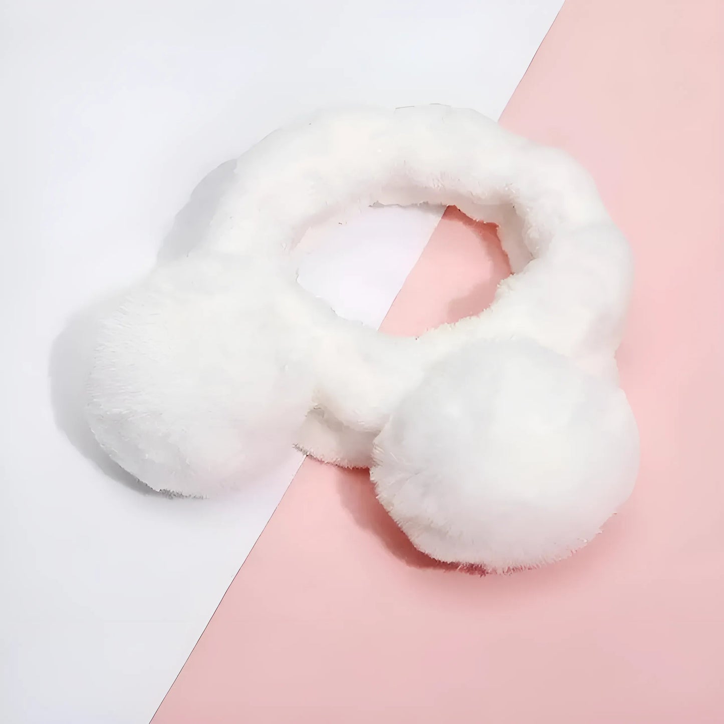 Blanc Bandeau à pompons