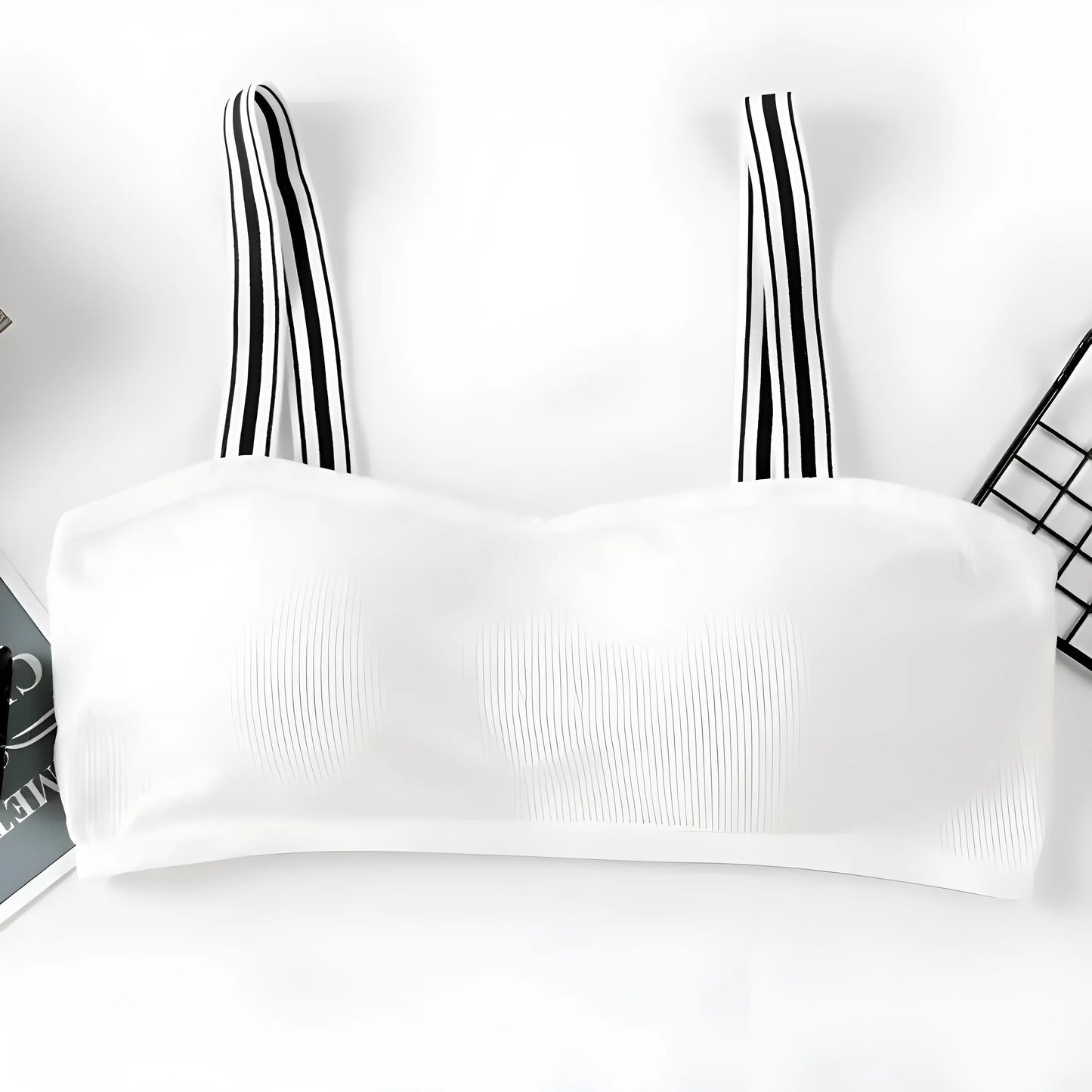 Blanc Bandeau avec bretelles