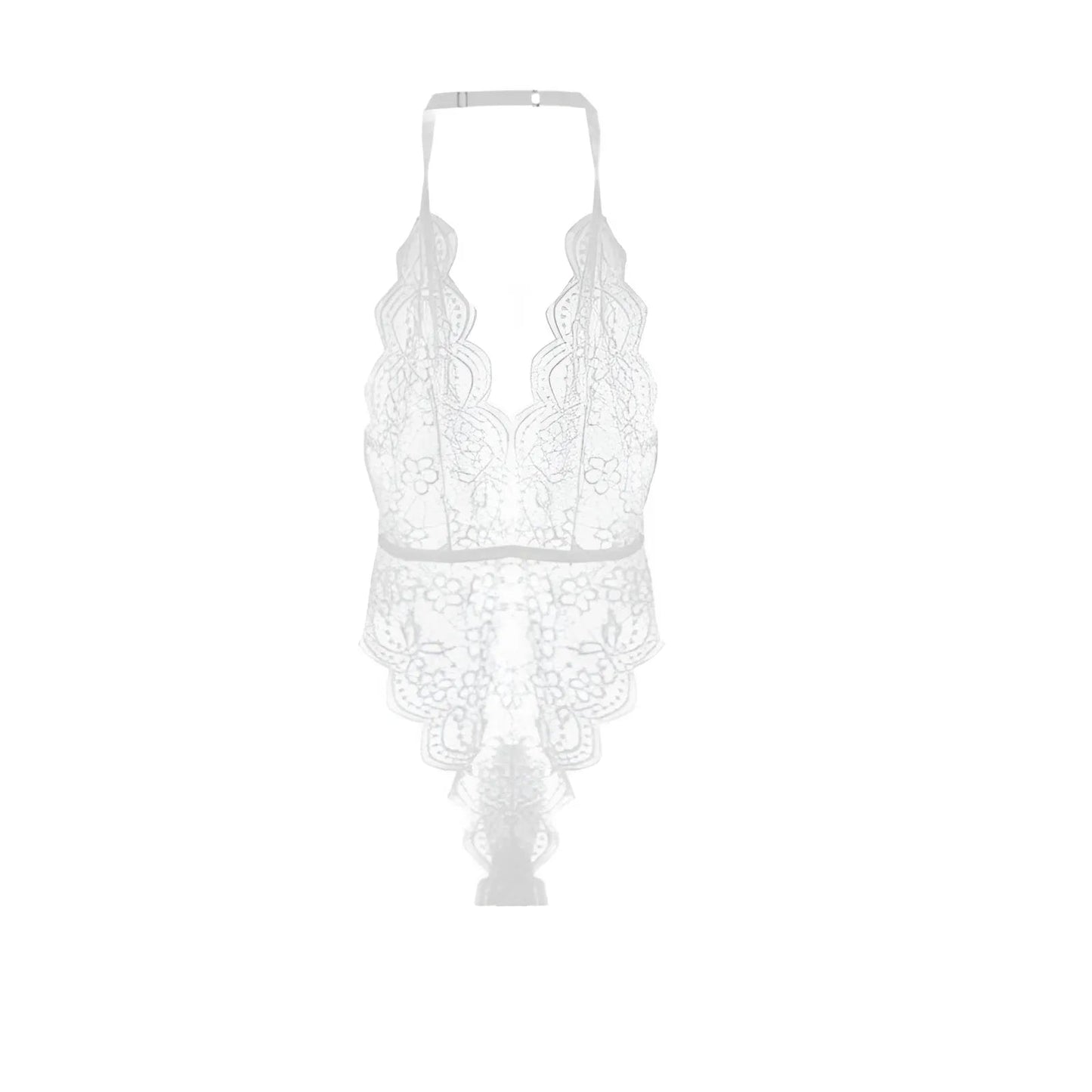 Blanc Body en dentelle avec bretelles