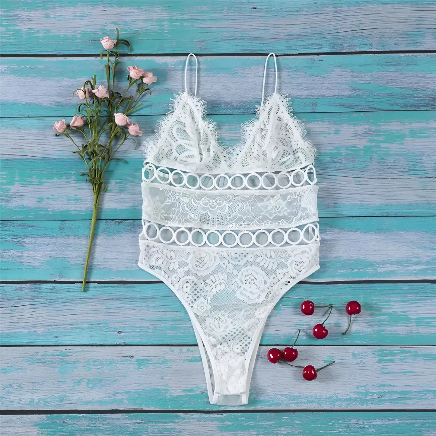 Blanc Bodysuits corsets décoratifs