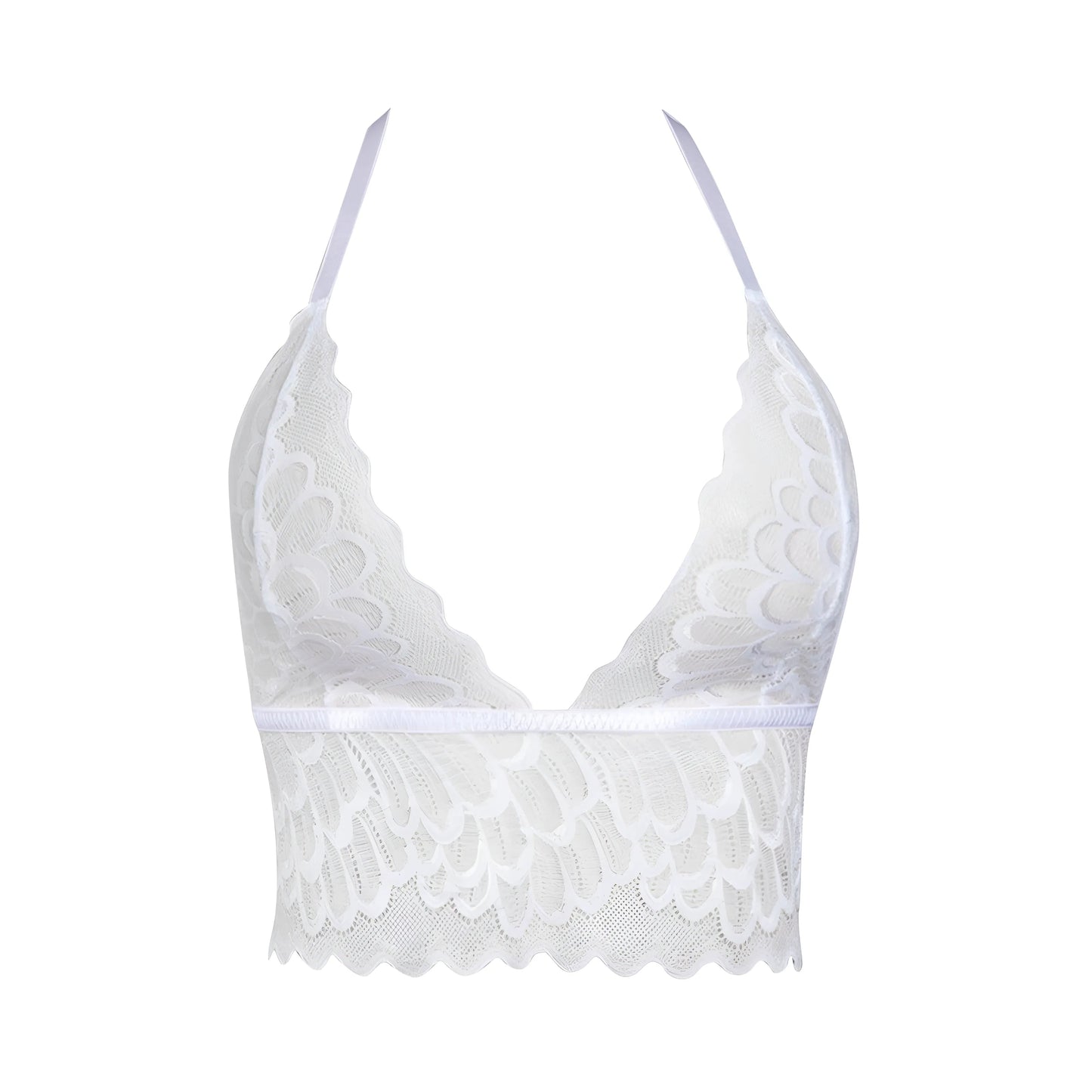 Blanc Bralette en dentelle