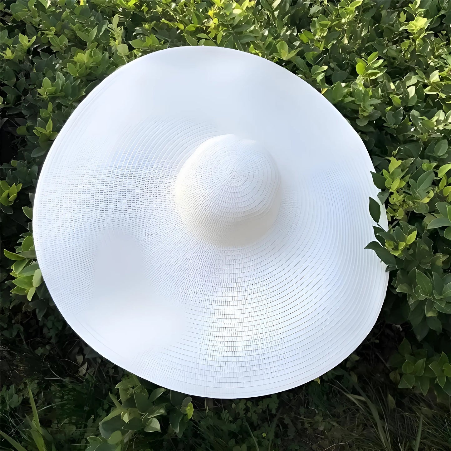 Blanc Chapeau de plage à large bord
