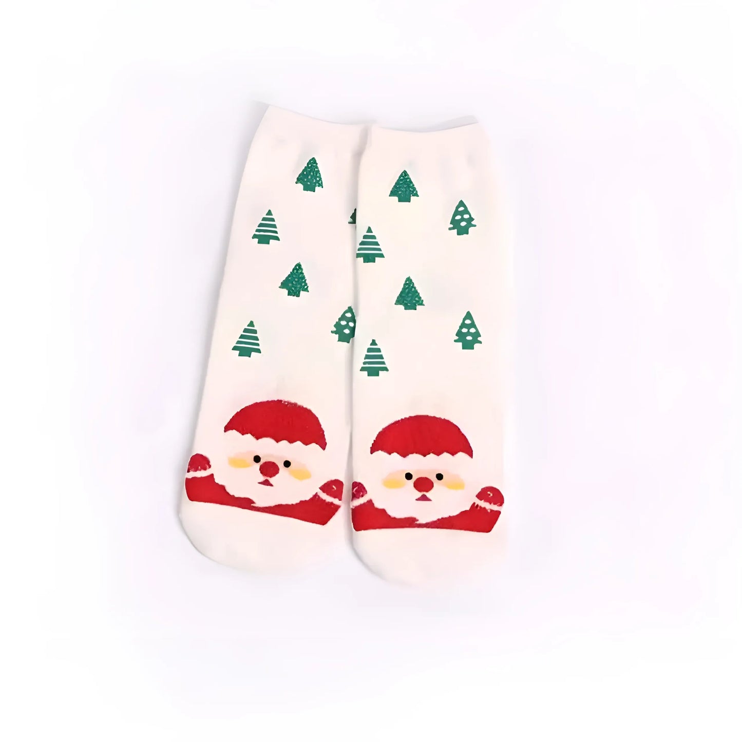 Blanc Chaussettes de cheville avec des motifs festifs
