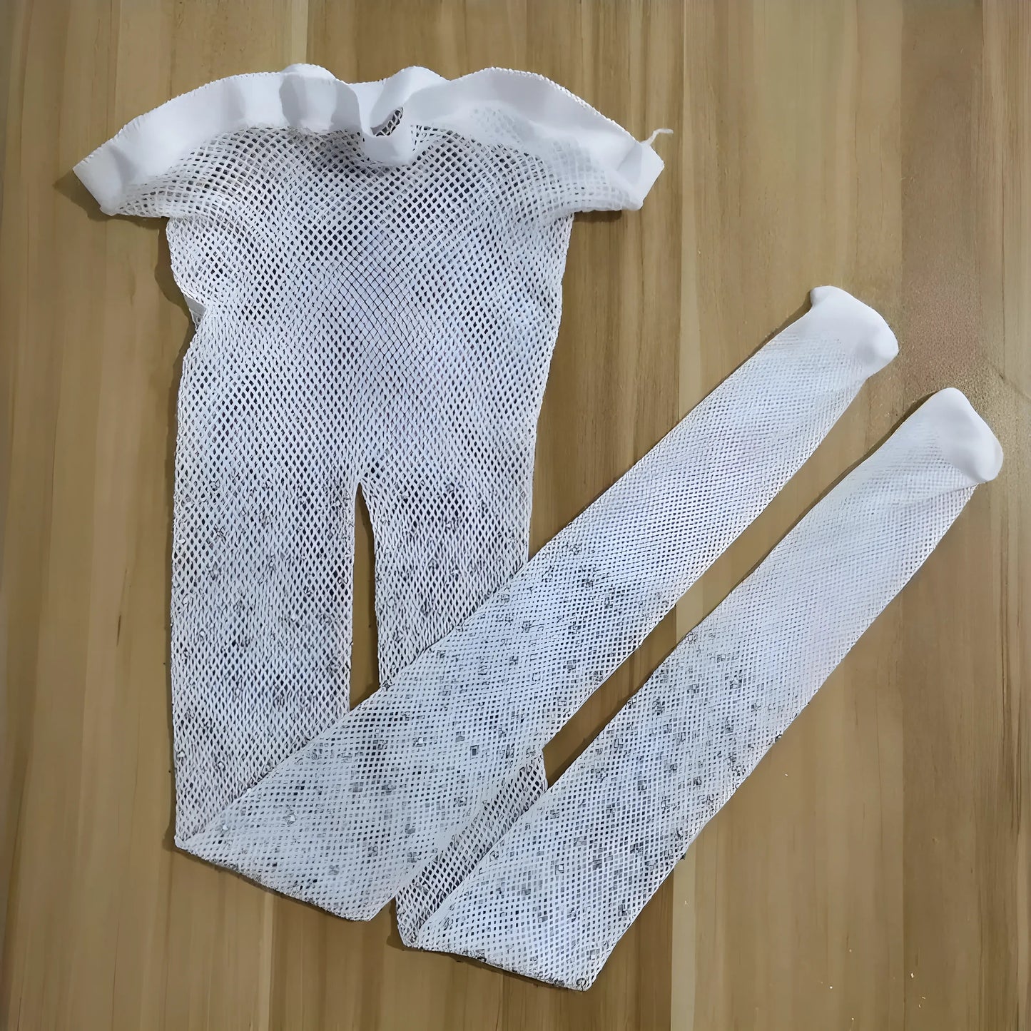 Blanc Collants brillants