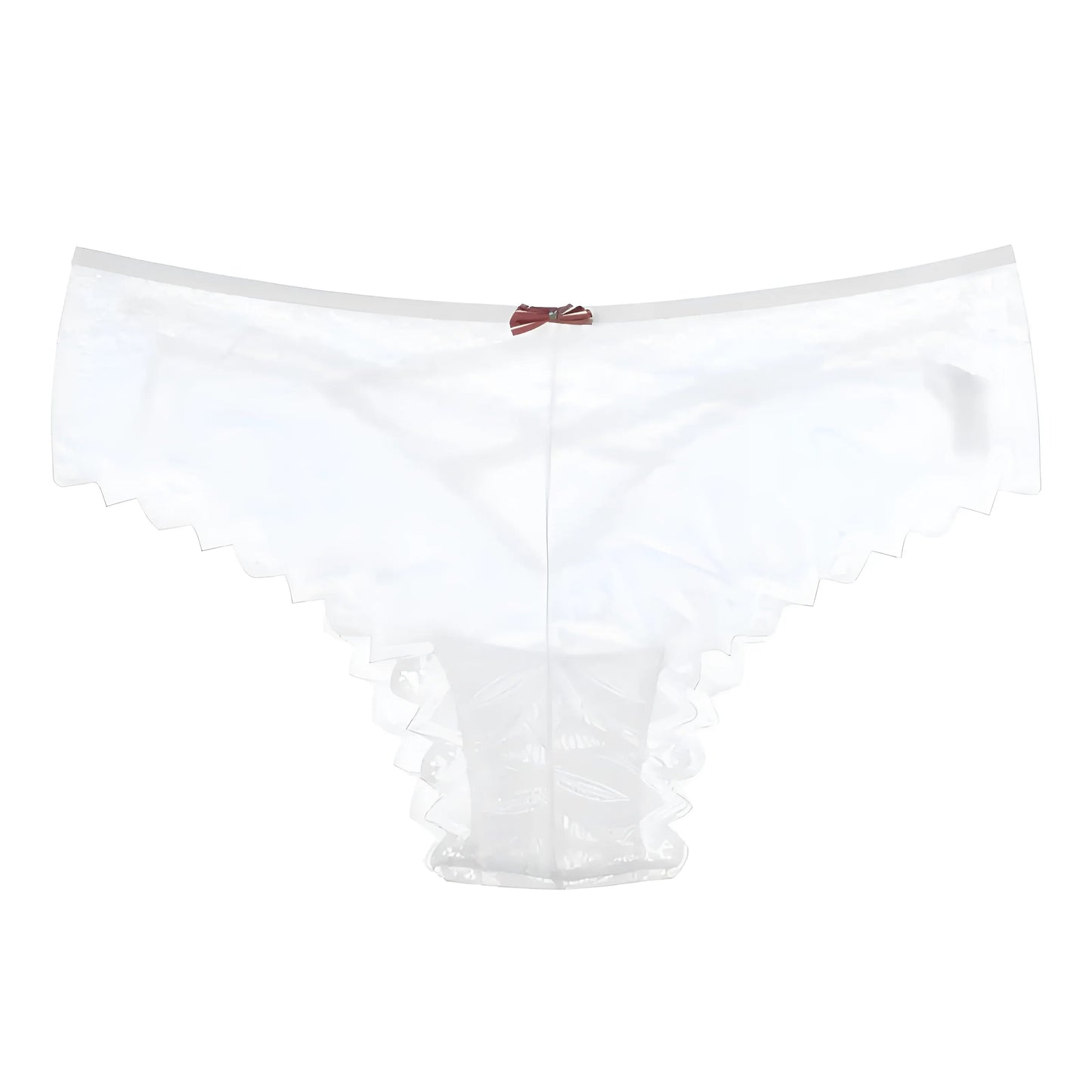 Blanc Culottes en dentelle avec des bretelles