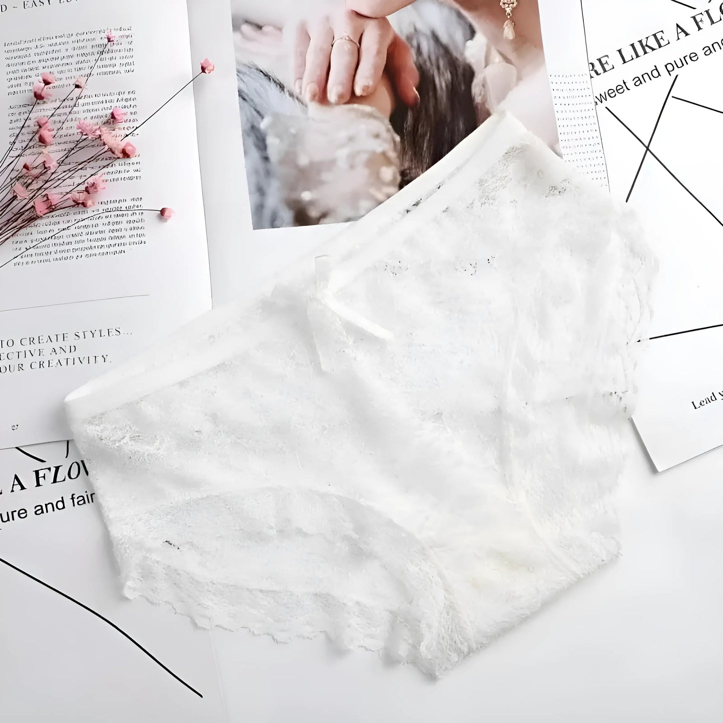 Blanc Culottes en dentelle classiques