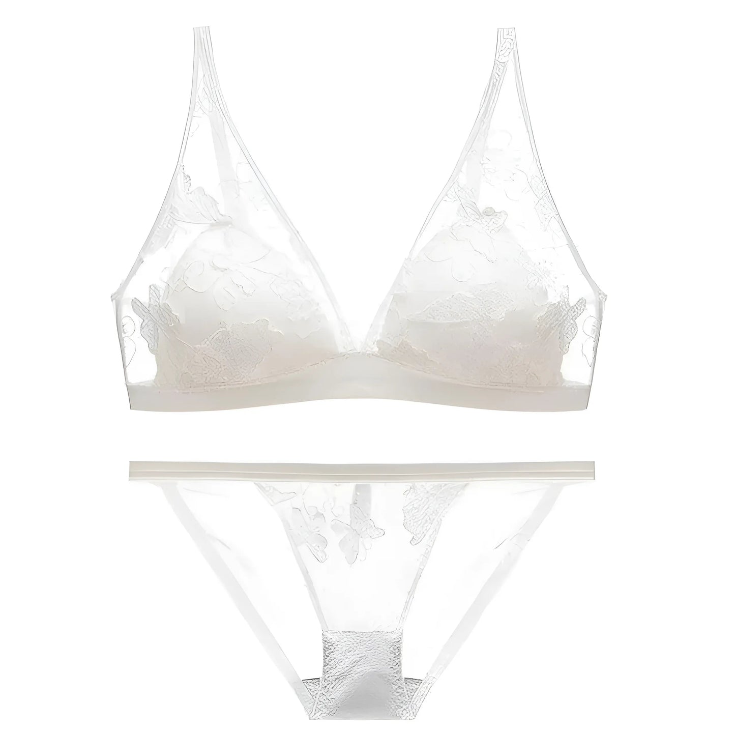Blanc Ensemble de lingerie avec dentelle
