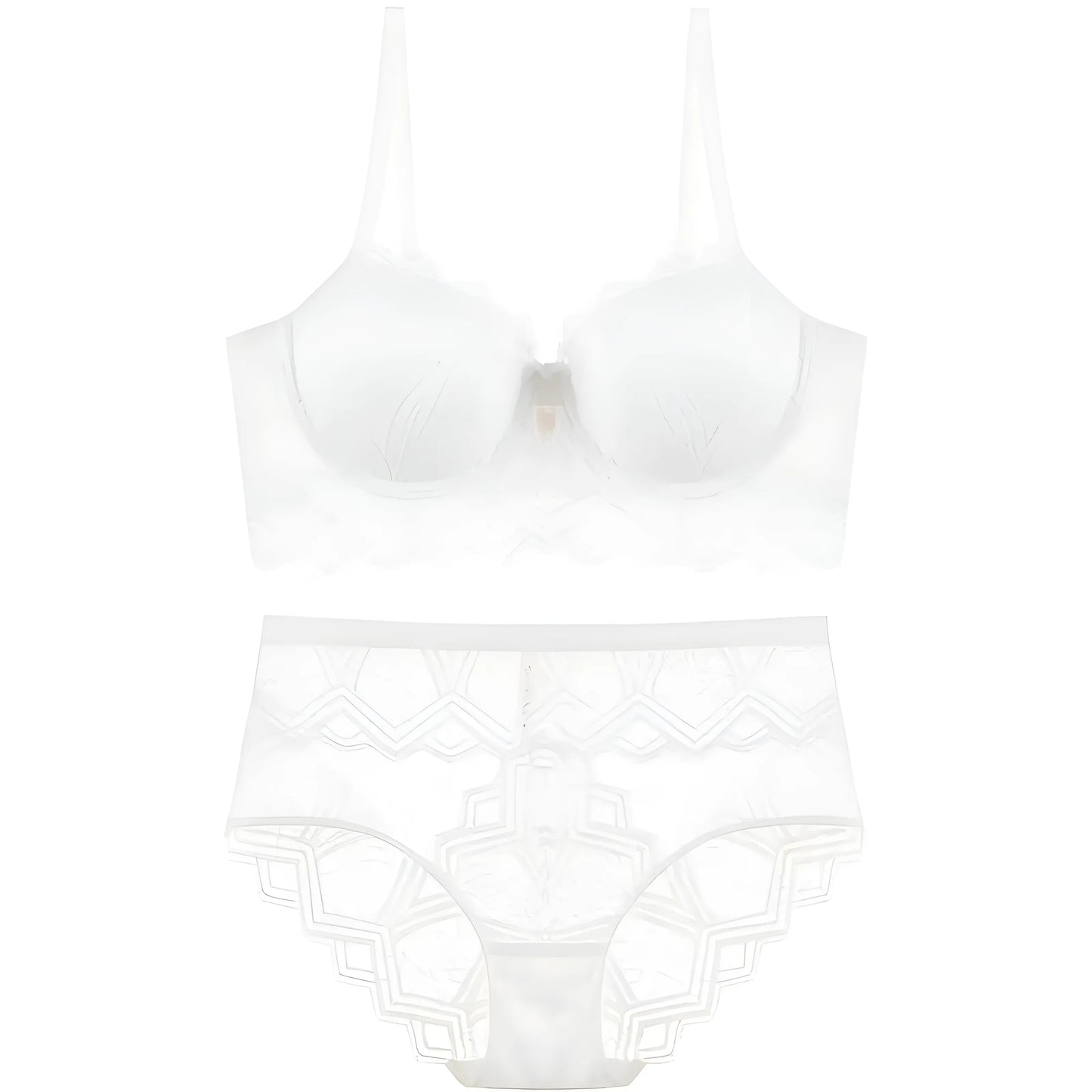 Blanc Ensemble de lingerie avec dentelle