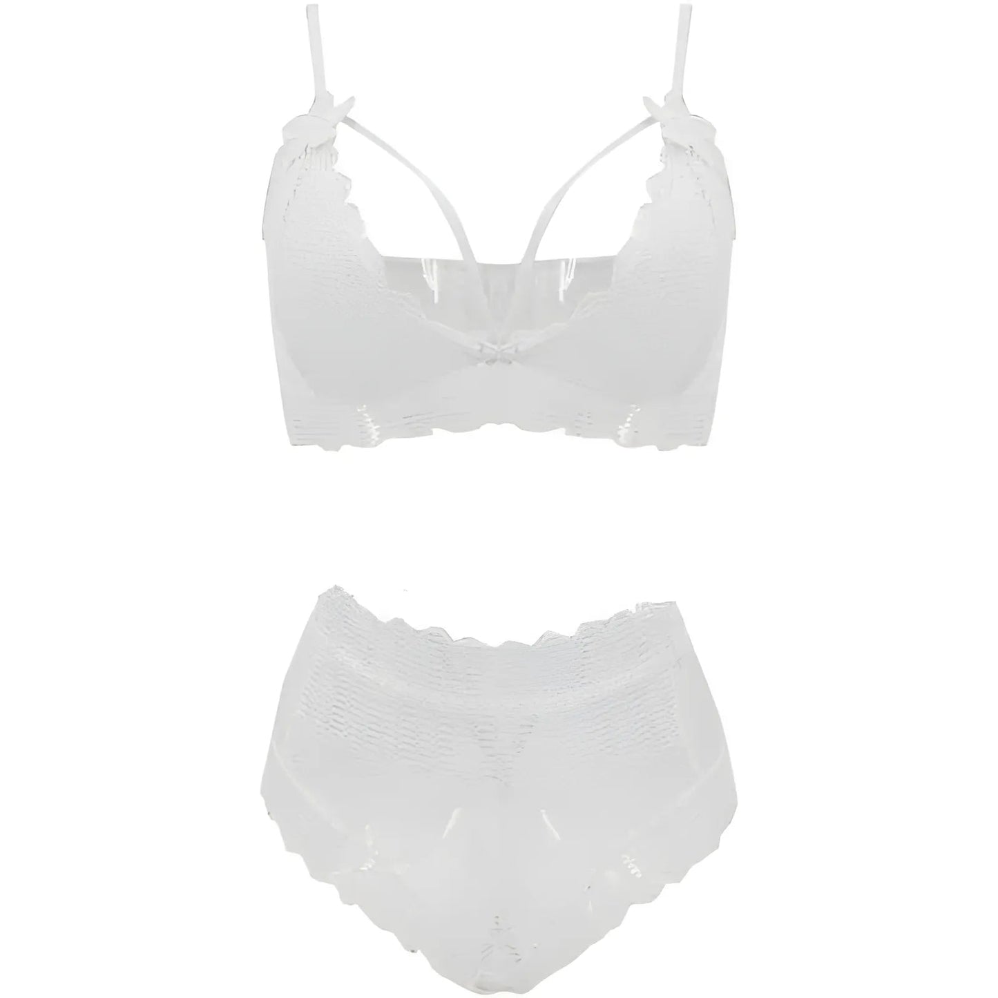 Blanc Ensemble de lingerie en dentelle