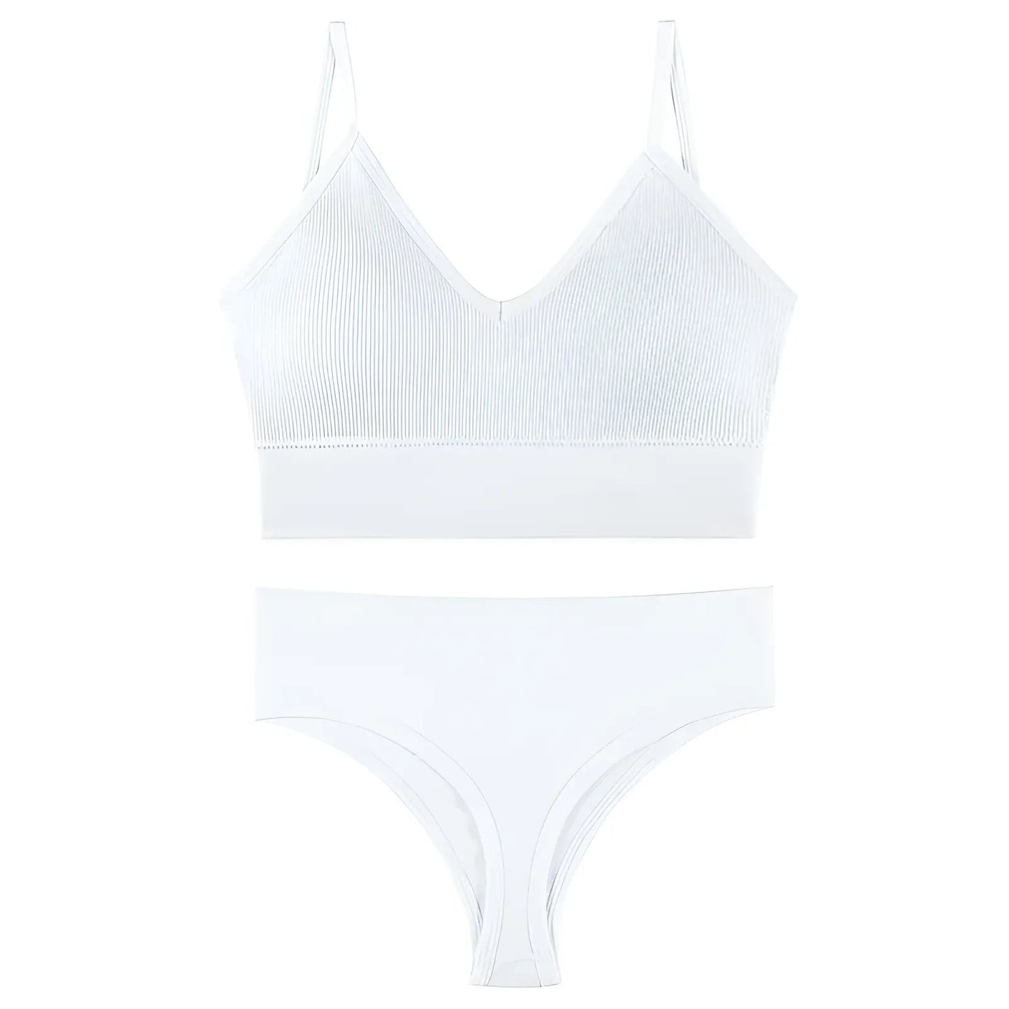 Blanc Ensemble de lingerie sans couture