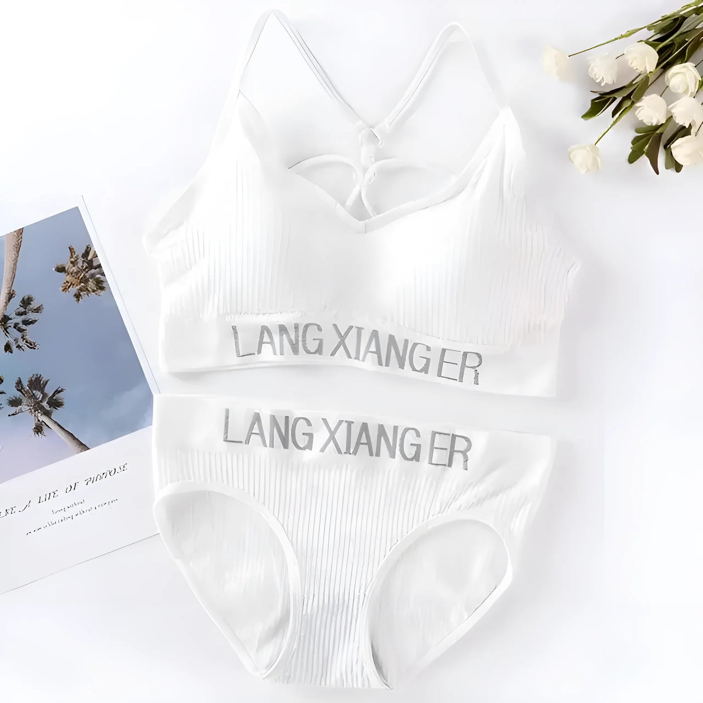 Blanc Ensemble de vêtements de sport