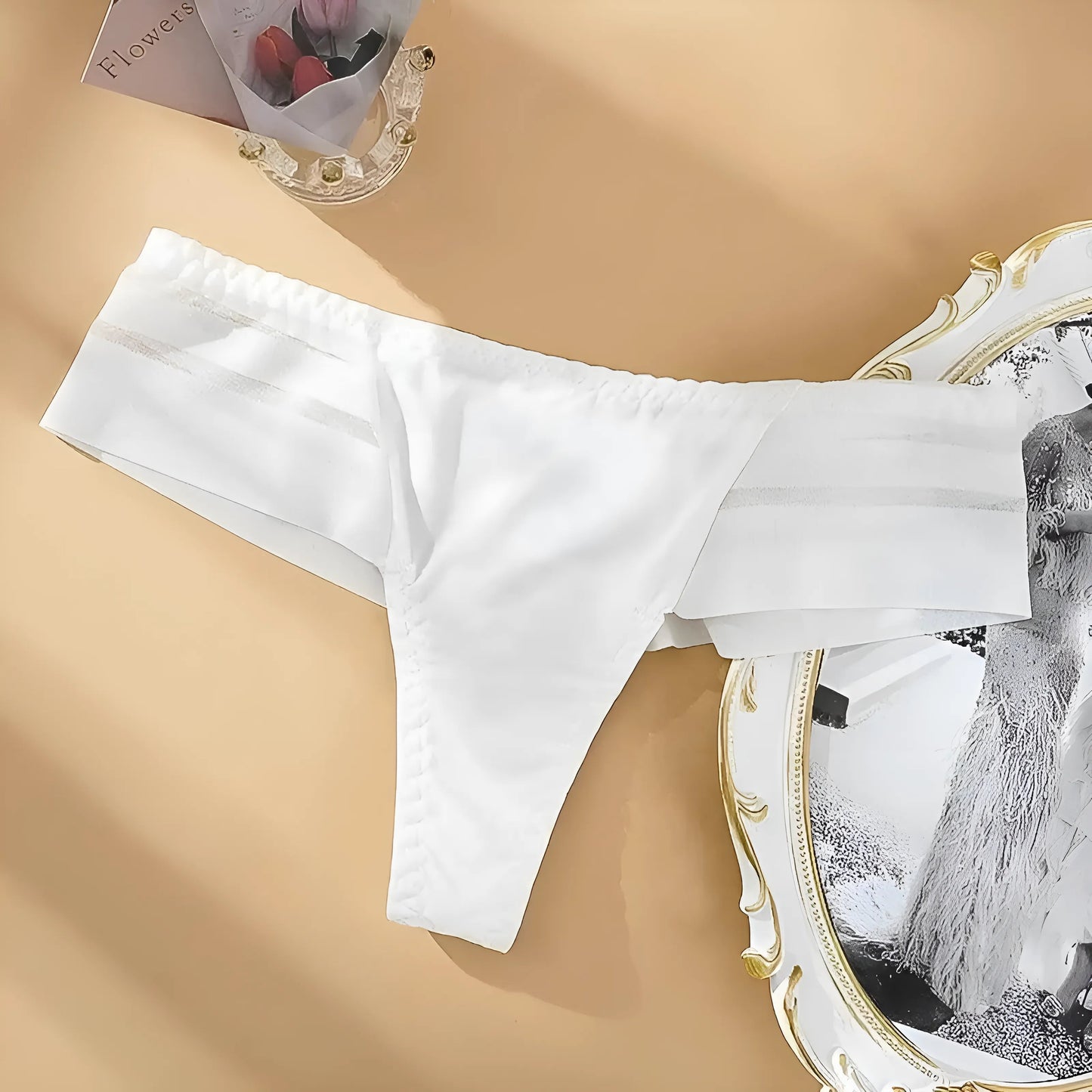 Blanc Fil sans couture fabriqué à partir de matériaux combinés