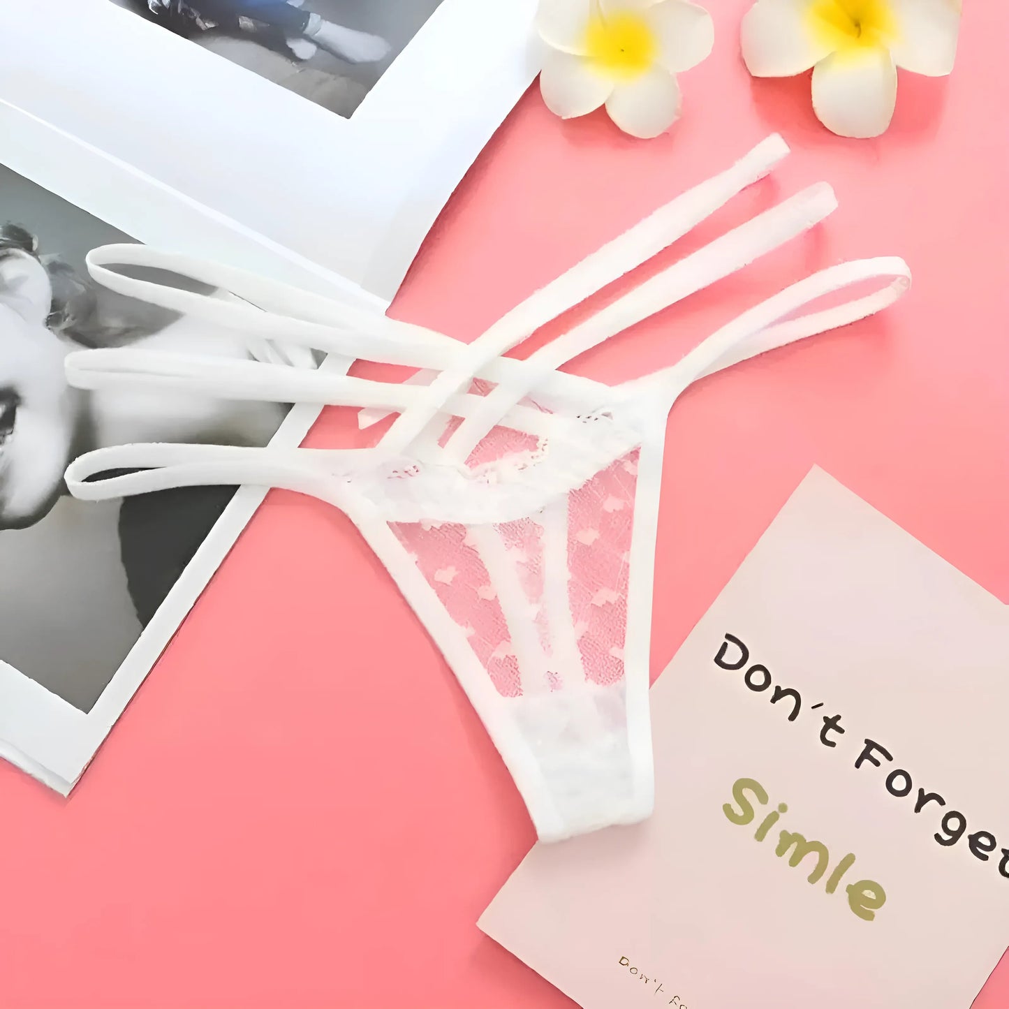 Blanc Lacets en dentelle