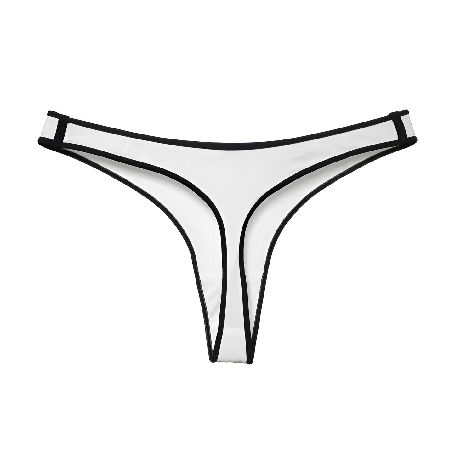 Blanc-Noir String en coton classique