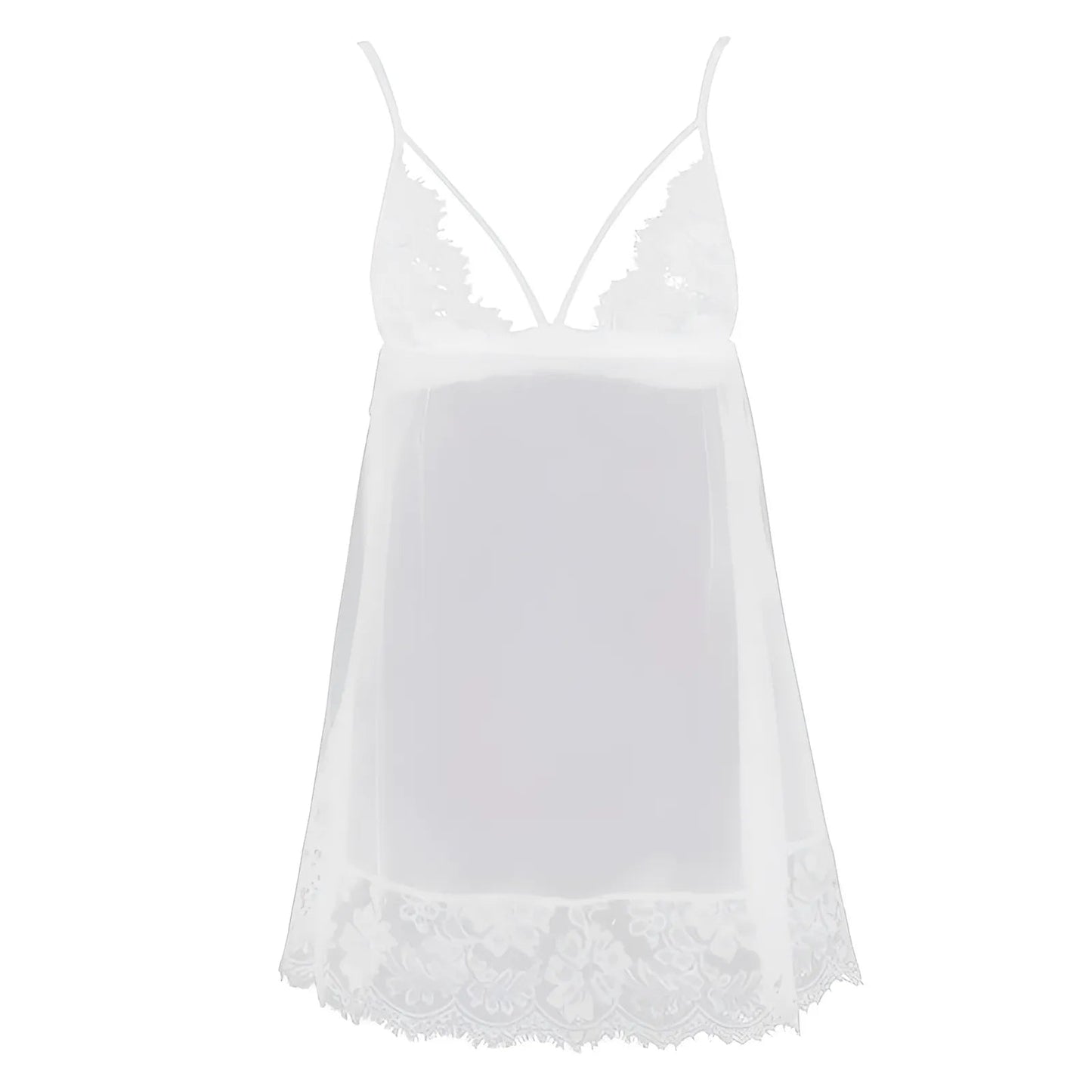 Blanc Nuisette en dentelle avec détail de lien au dos