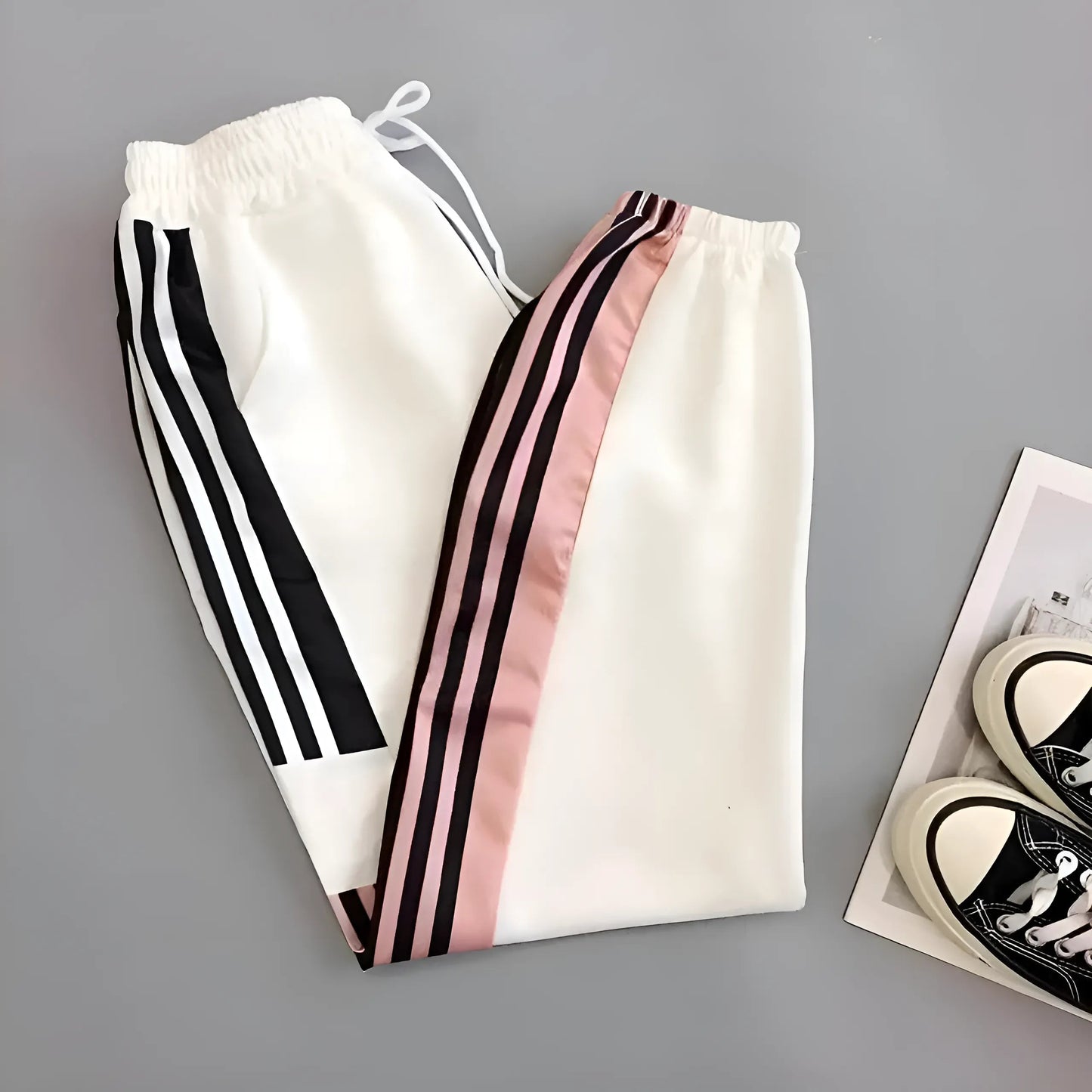 Blanc Pantalon rayé universel