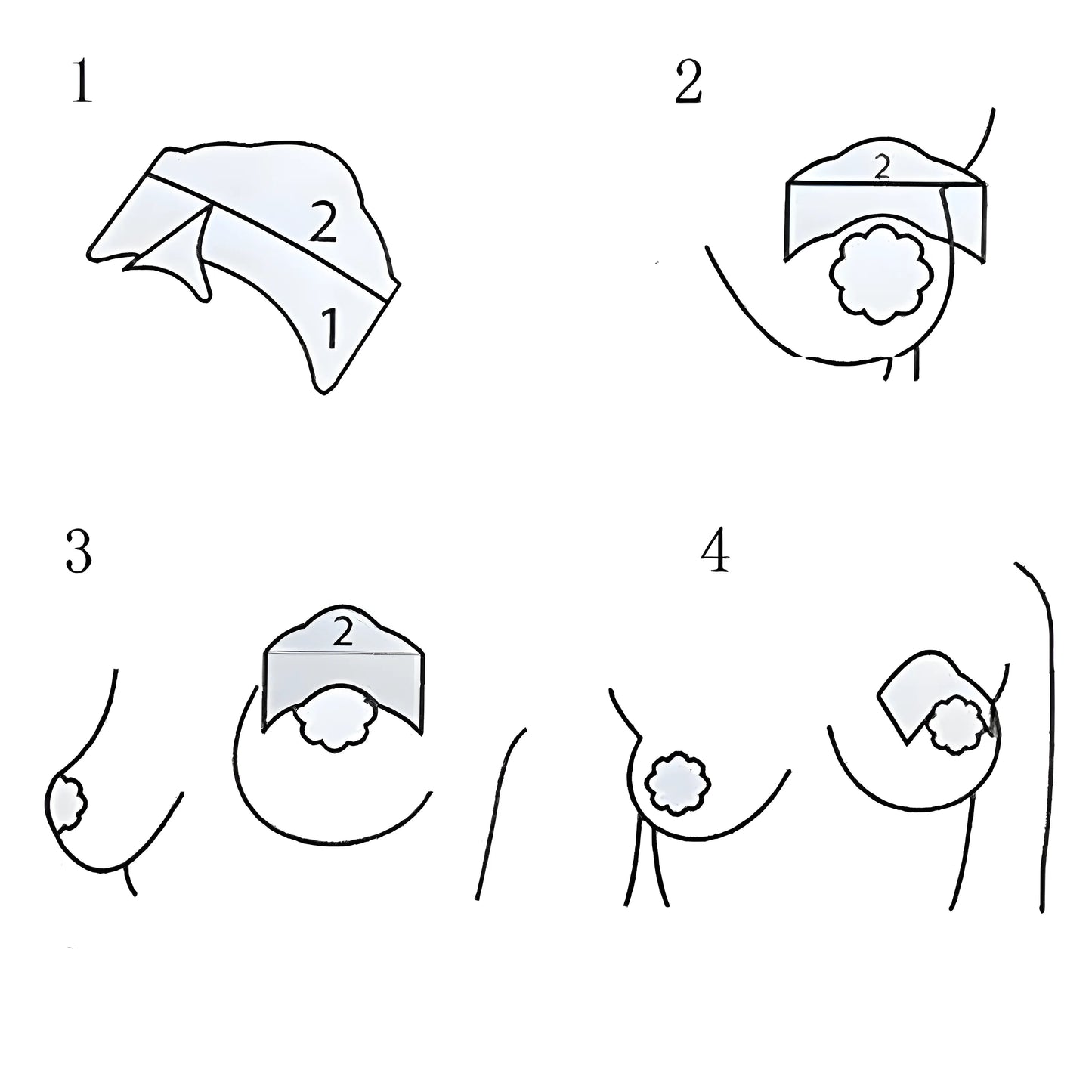 Blanc Patches de lifting et de modelage des seins