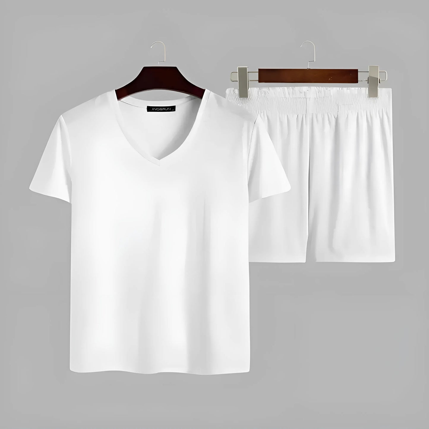 Blanc Pyjamas courts pour hommes
