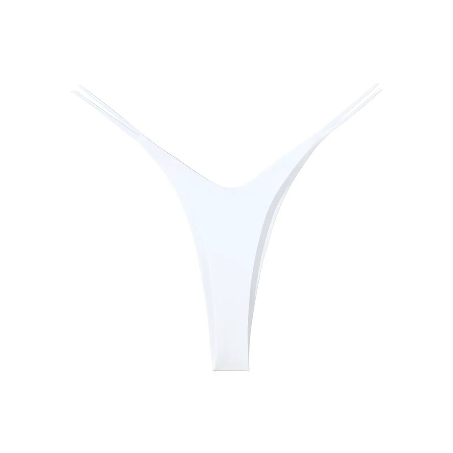 Blanc Robe rayée à col en V