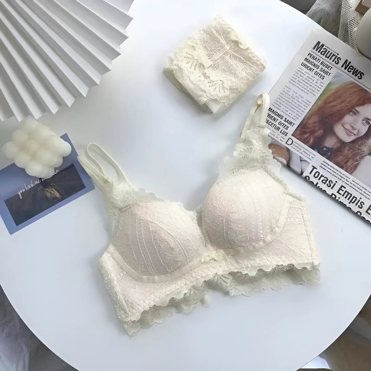 Blanc Soutien-gorge à dentelle