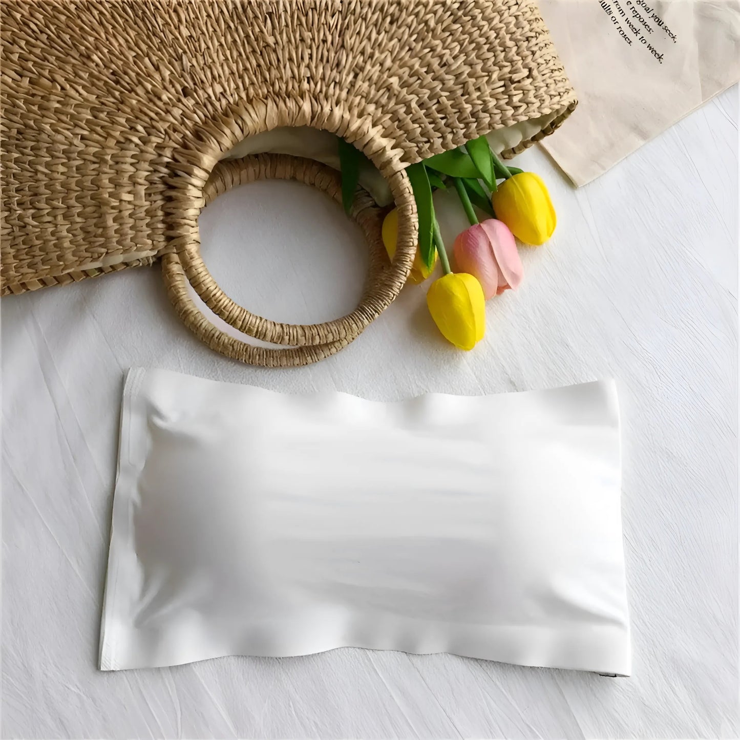 Blanc Soutien-gorge bandeau universel avec bretelles arrière