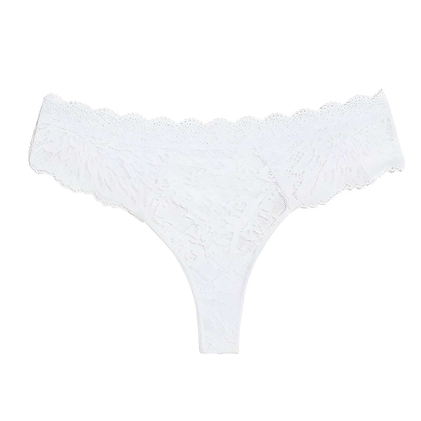 Blanc String en dentelle classique