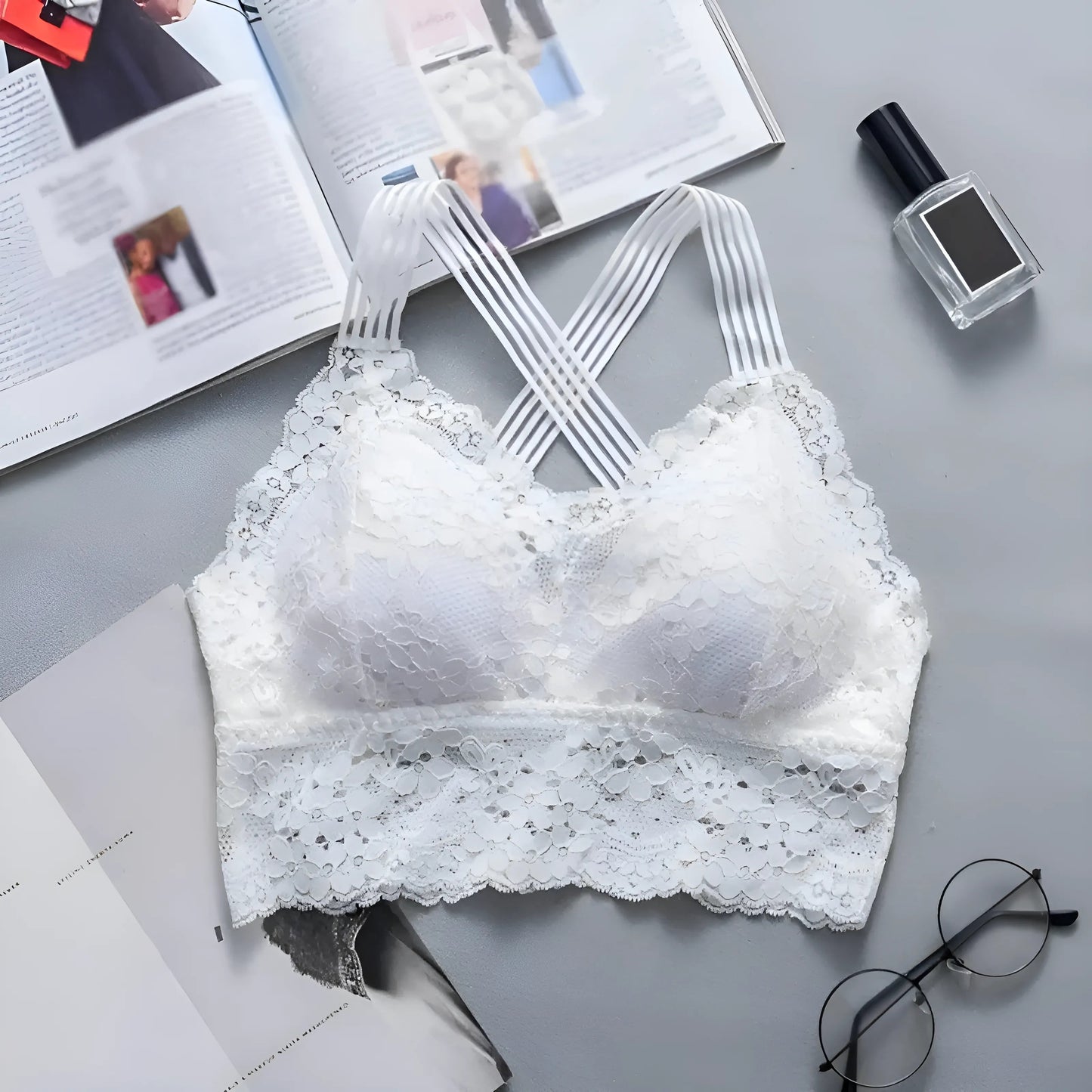 Blanc Top en dentelle