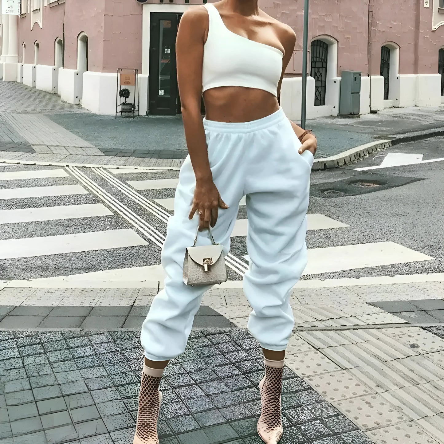 Blanc Vêtements de sport à coupe classique