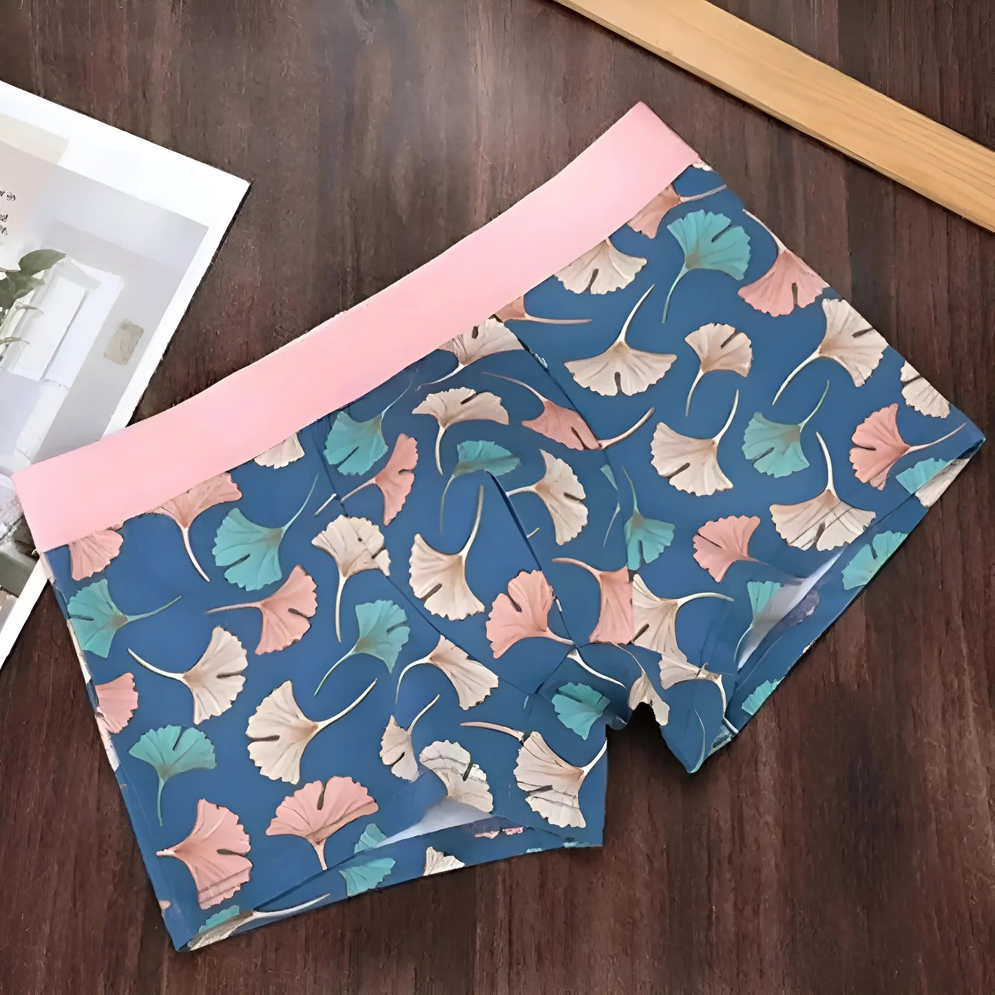 Bleu 4 Paquet de Boxers pour Hommes en Motifs Pastel