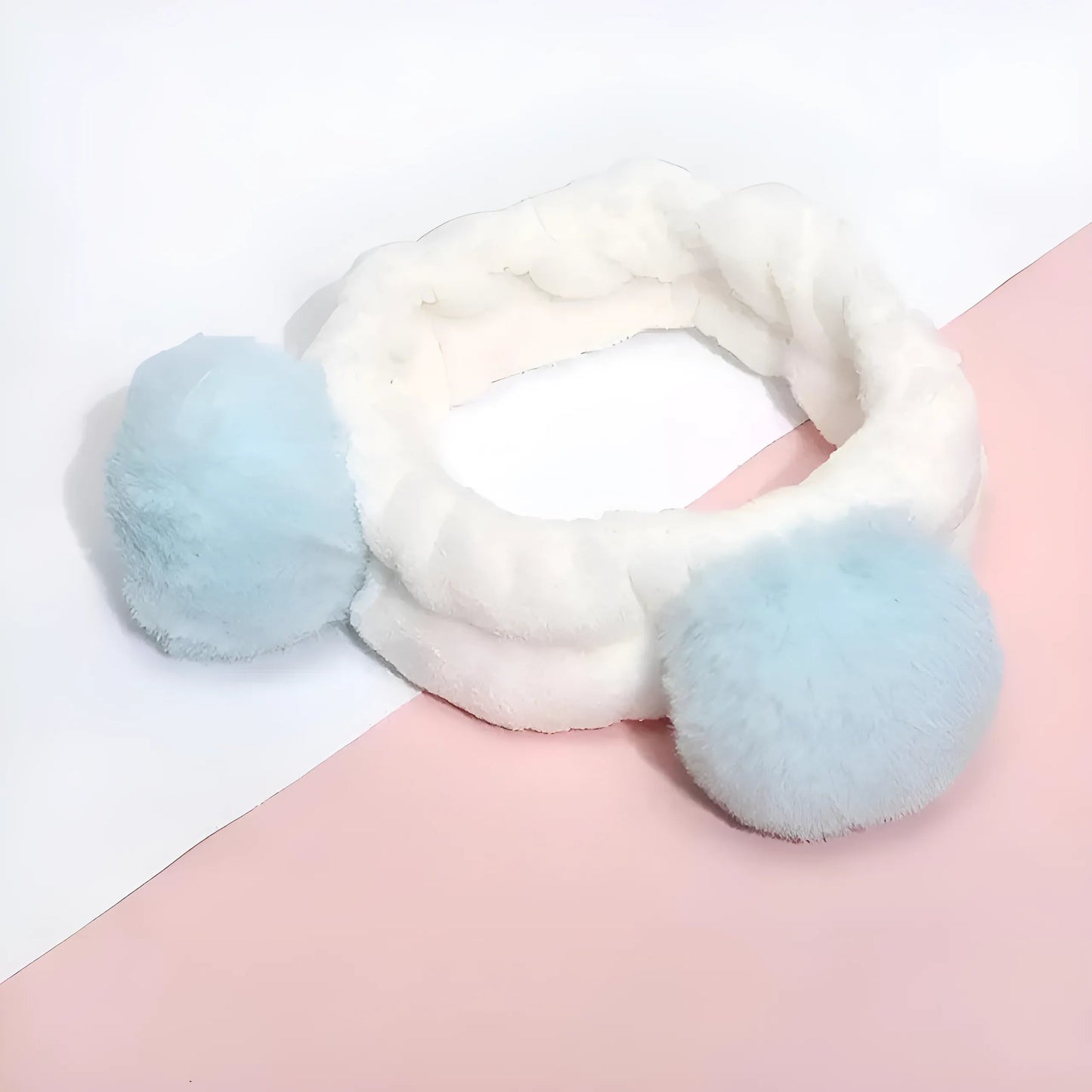 Bleu Bandeau à pompons
