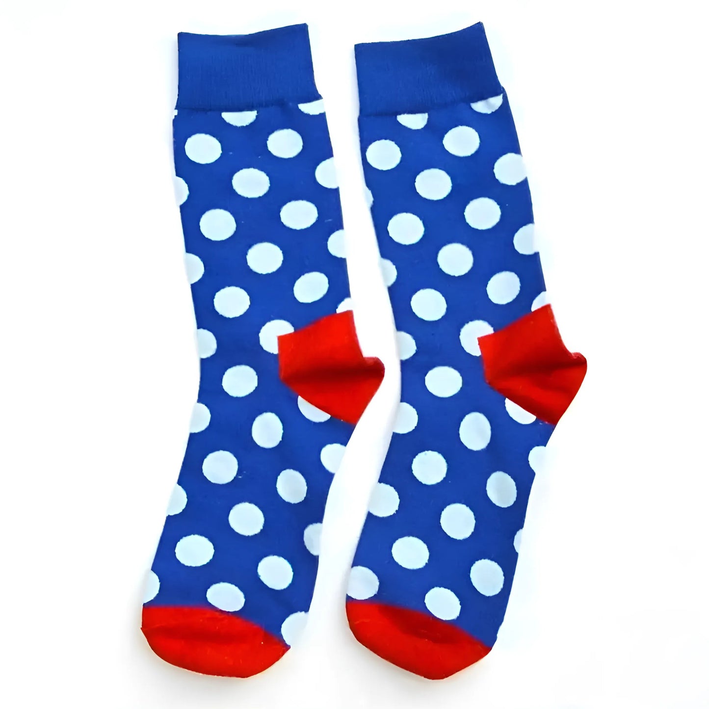 Bleu Chaussettes à pois pour hommes