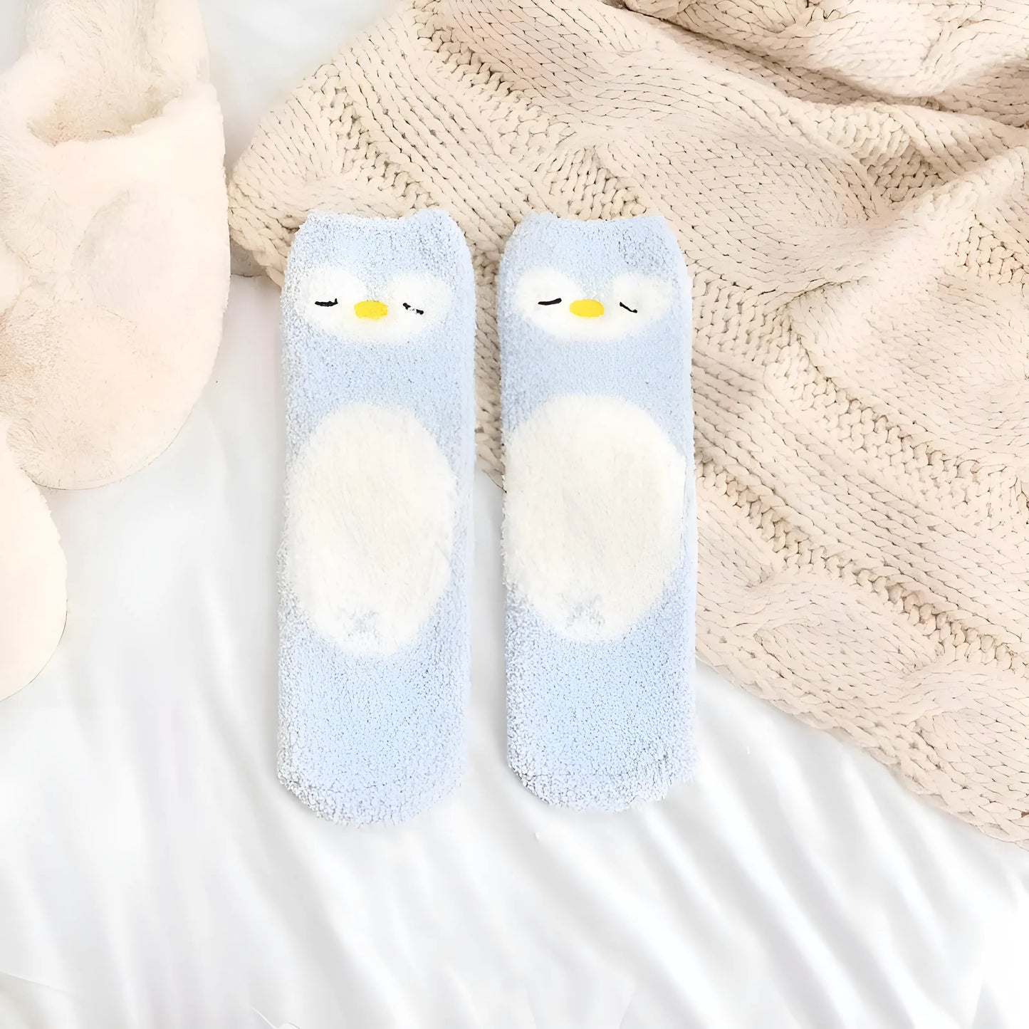 Bleu Chaussettes funky sur le thème des animaux
