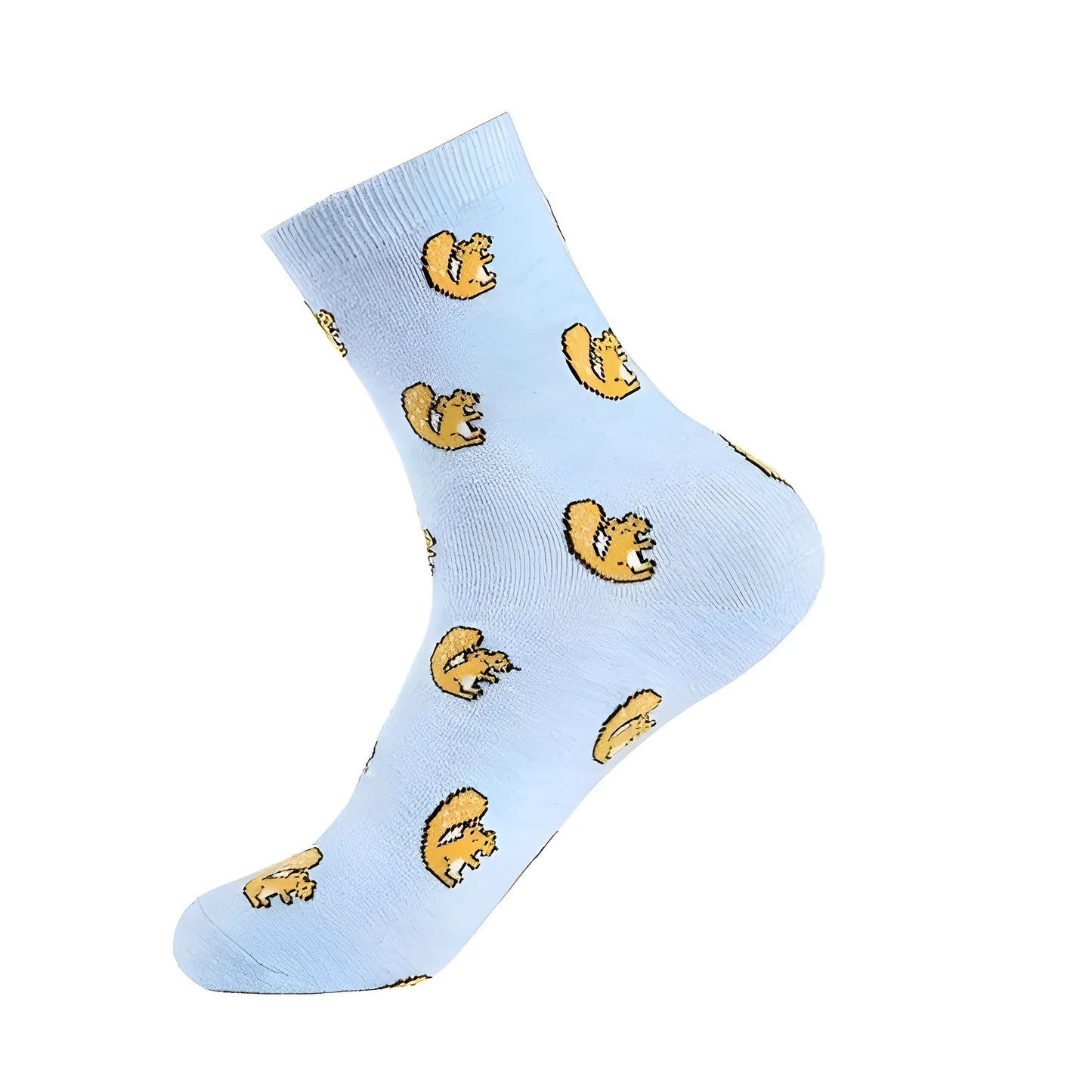 Bleu Chaussettes longues avec des imprimés colorés