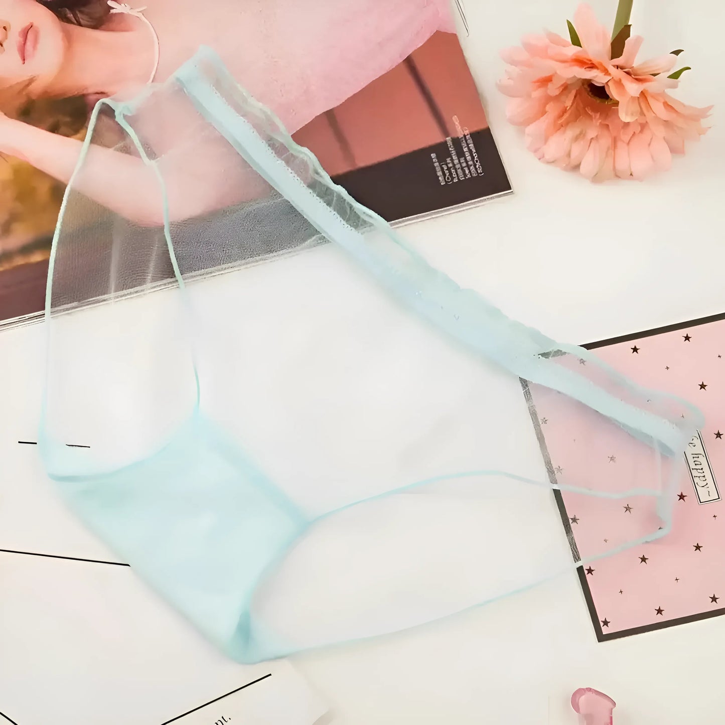 Bleu Culottes transparentes