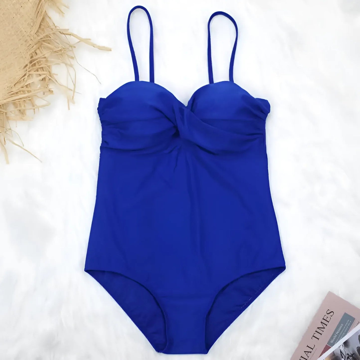 Bleu Maillot de bain une pièce classique