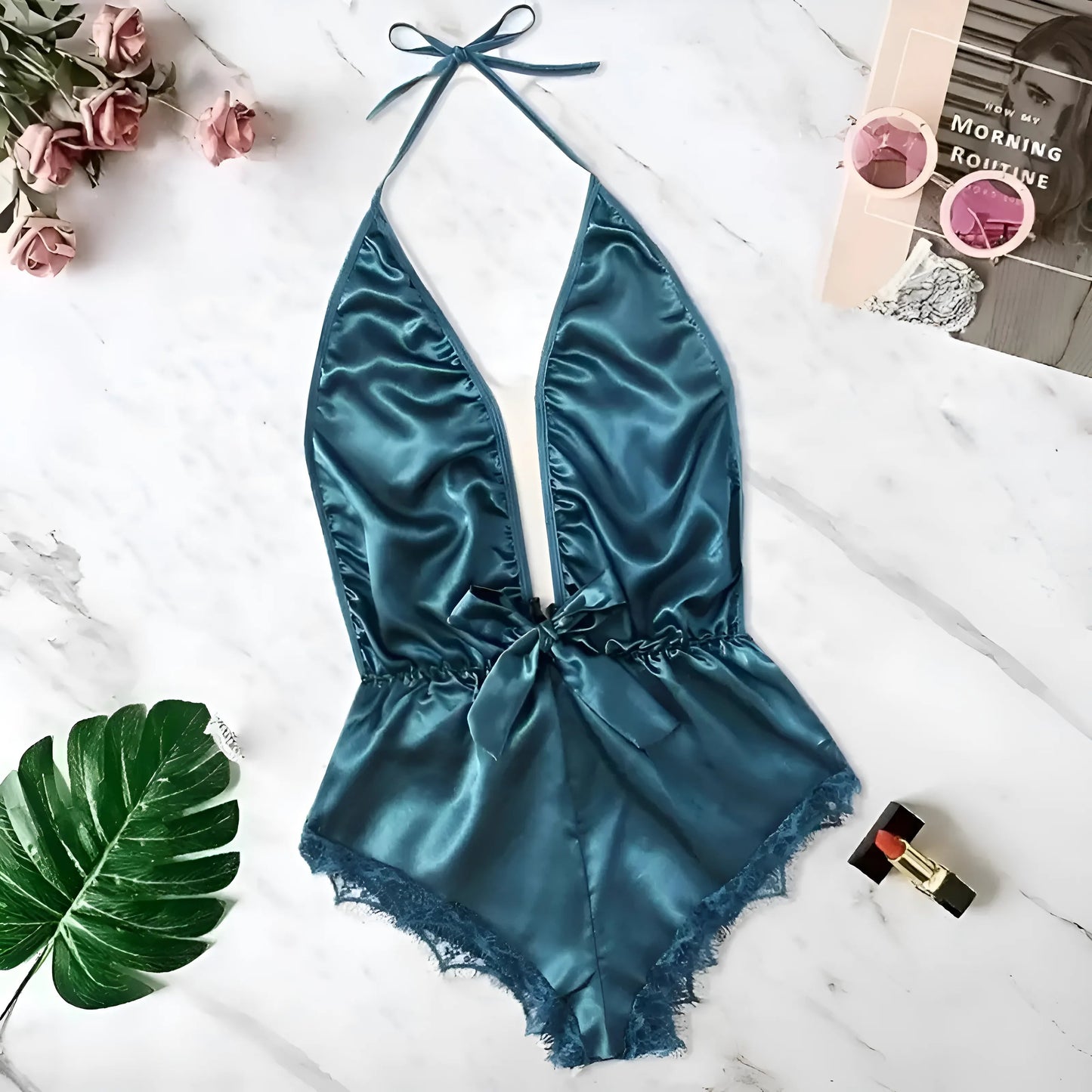 Bleu Pyjama une pièce pour femmes
