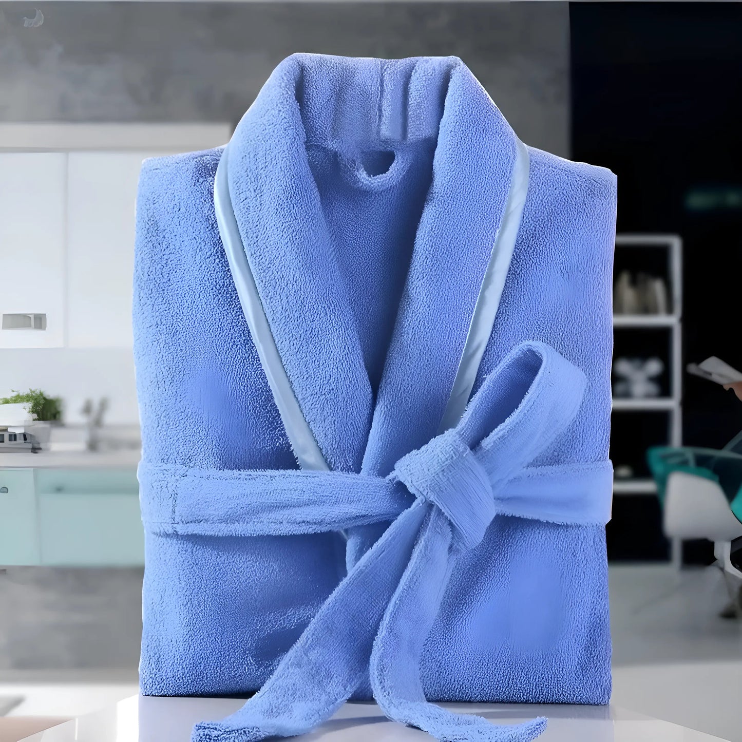 Bleu Robe en coton pour femmes