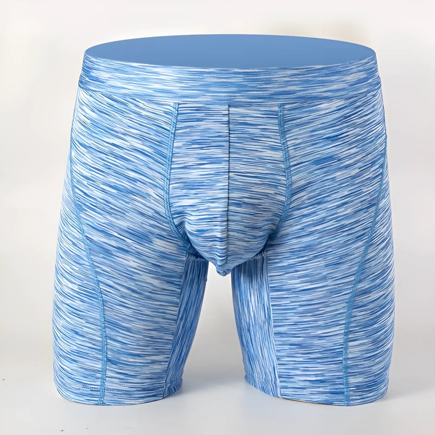 Bleu Shorts boxers longs respirants pour hommes