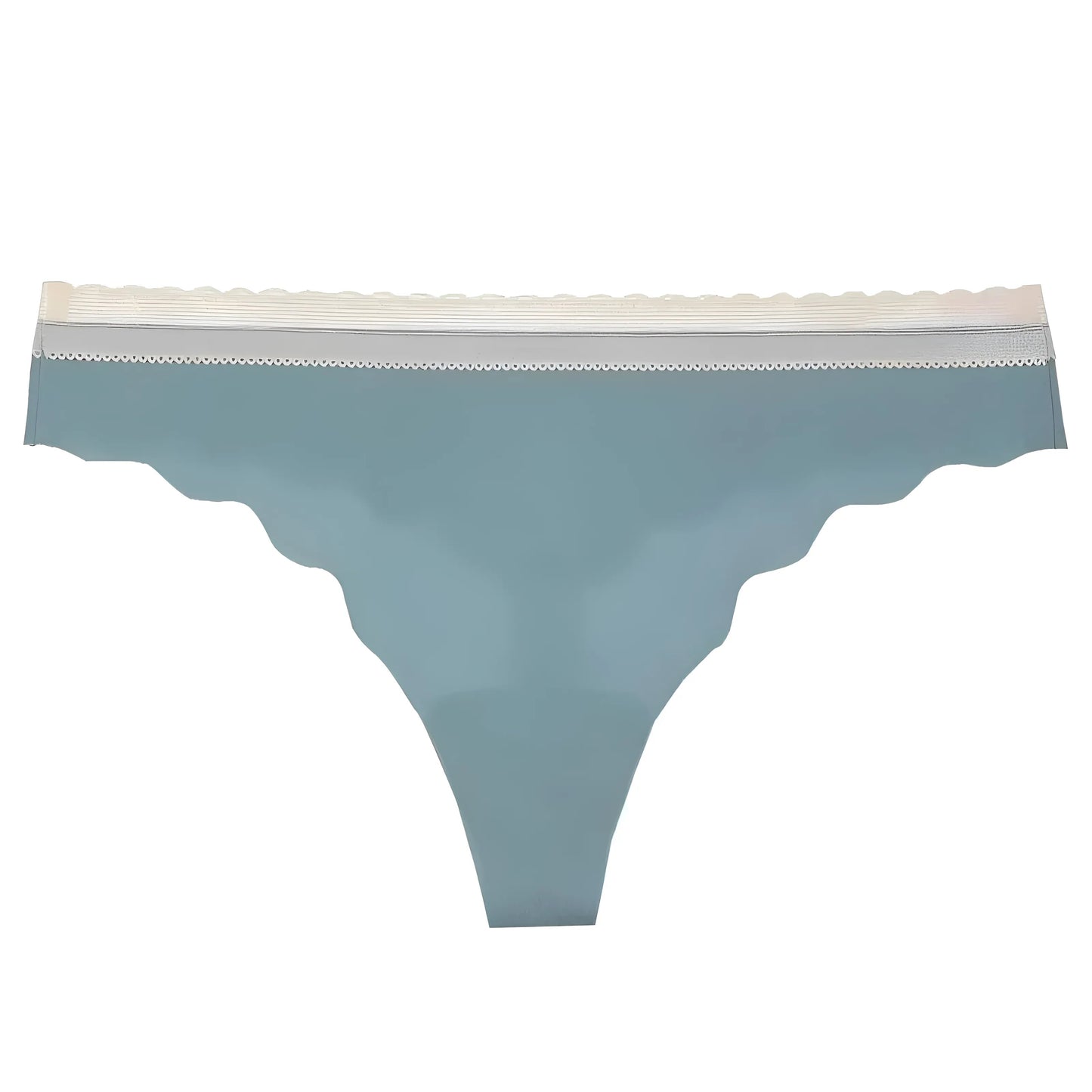 Bleu String en dentelle sans couture