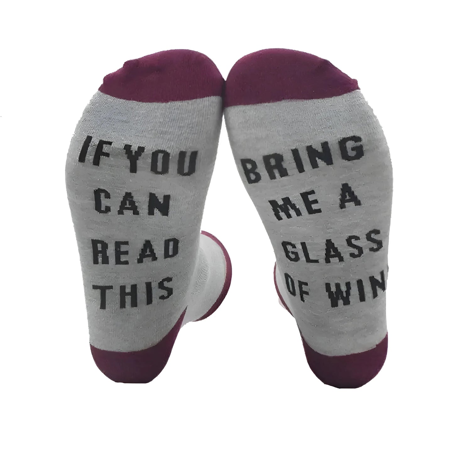 Bourgogne Chaussettes pour hommes avec des citations amusantes