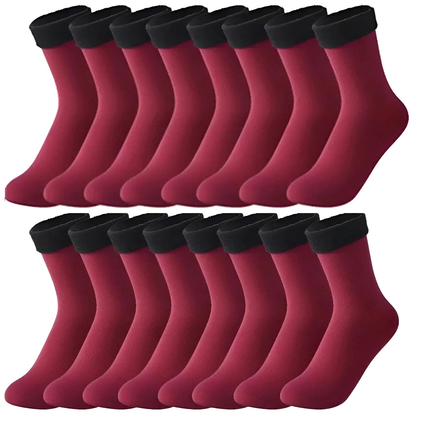 Bourgogne Chaussettes thermiques classiques - Pack de 8