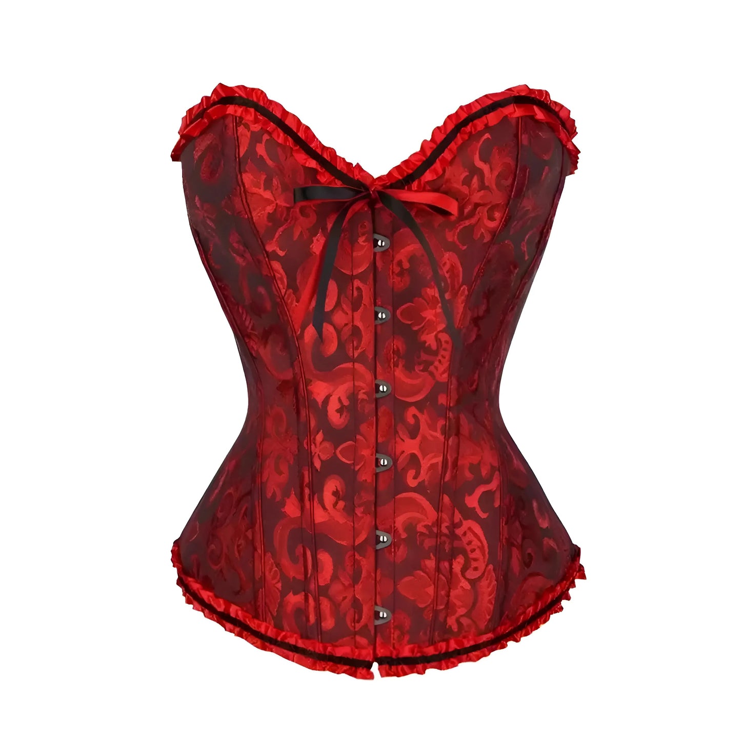 Bourgogne Corset en dentelle avec liens