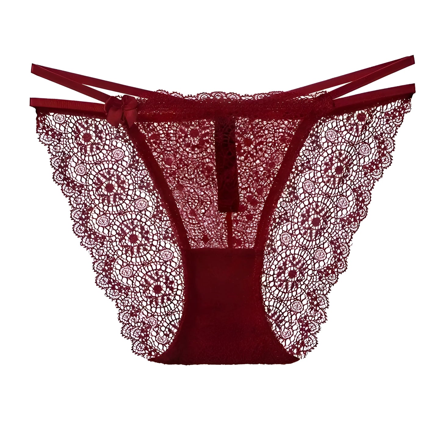Bourgogne Culottes en dentelle avec des bretelles