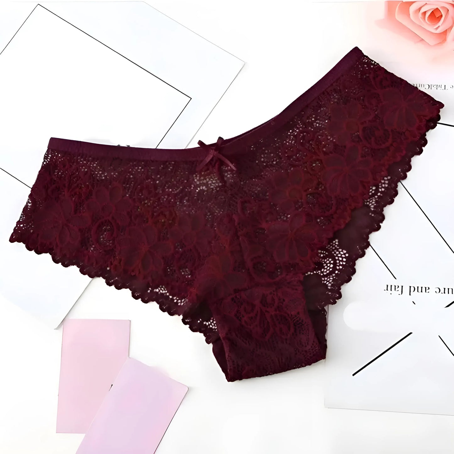 Bourgogne Culottes en dentelle de couleurs pastel